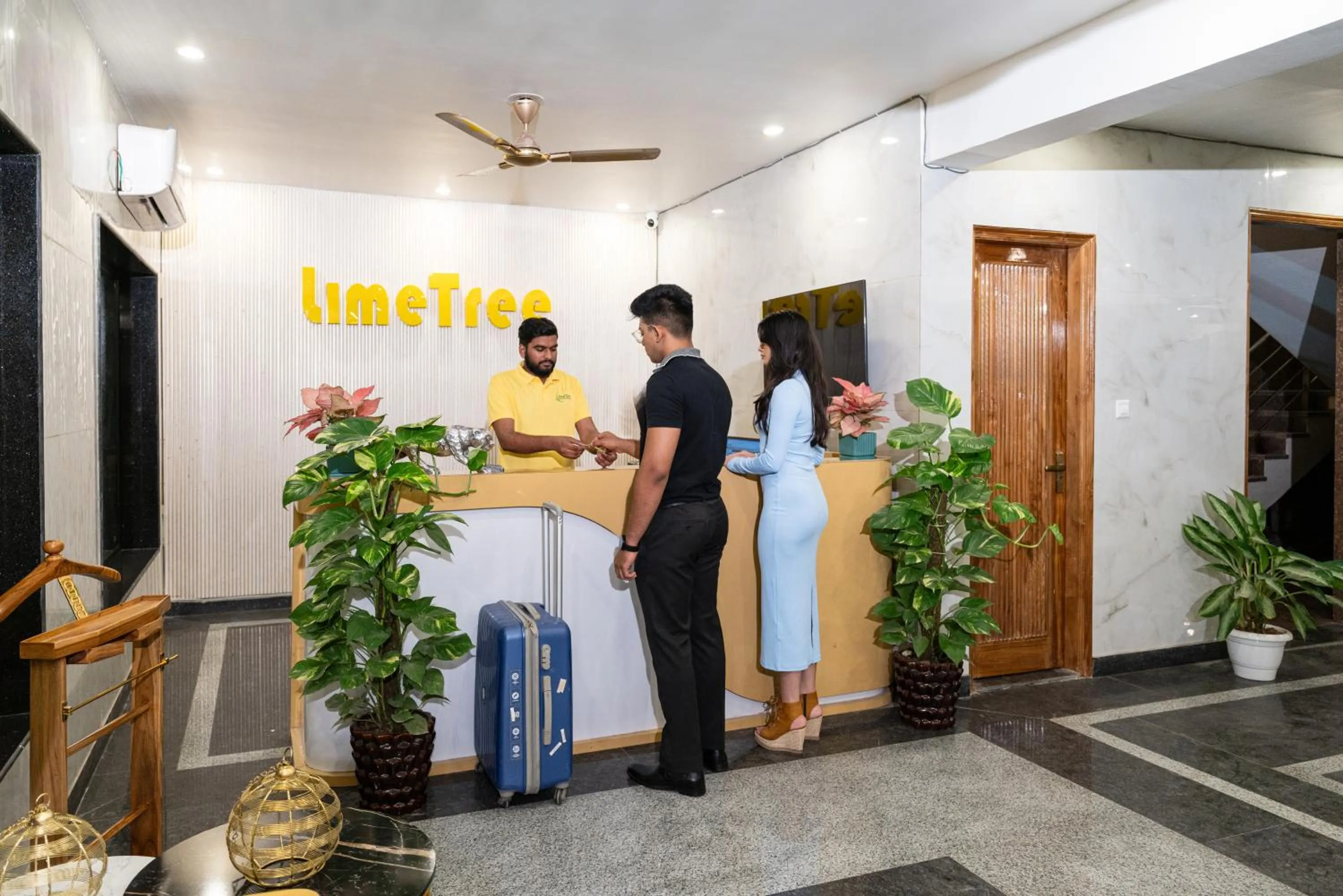 Staff in Lime Tree Hotel & One Bed Room Serviced Apartment - Noida Next to Sector 50 Metro with Party Venue