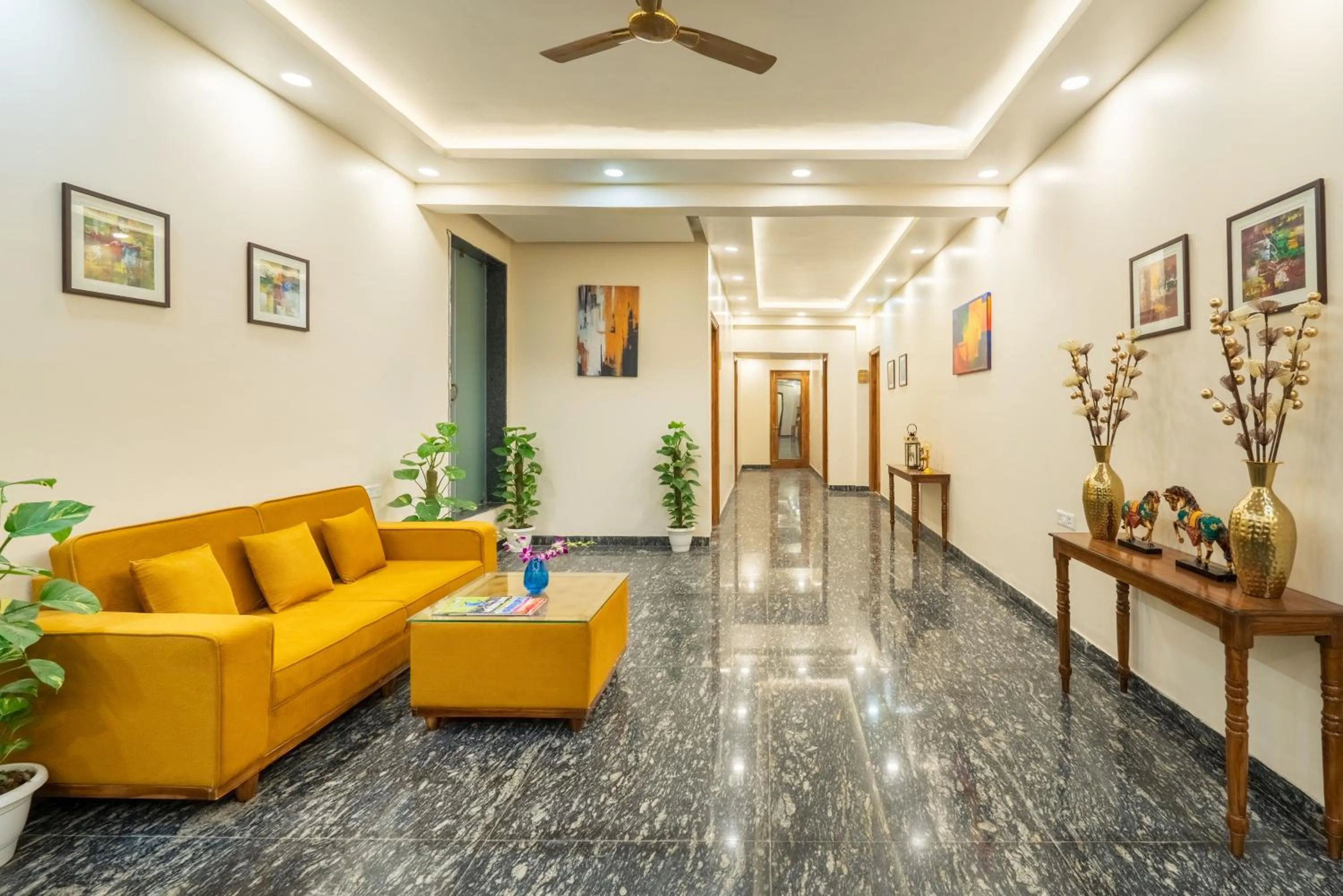 Seating area in Lime Tree Hotel & One Bed Room Serviced Apartment - Noida Next to Sector 50 Metro with Party Venue