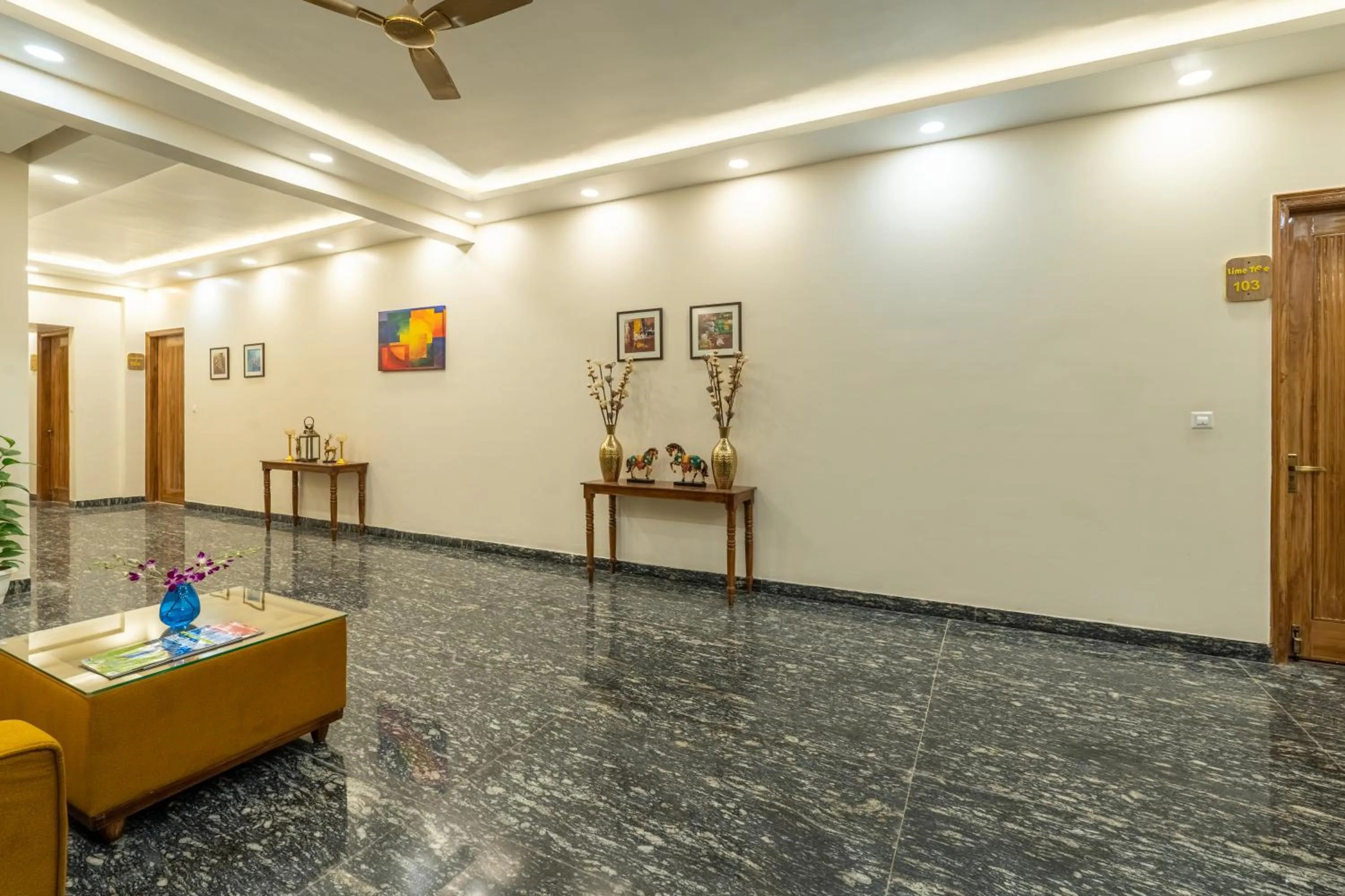 Decorative detail in Lime Tree Hotel & One Bed Room Serviced Apartment - Noida Next to Sector 50 Metro with Party Venue