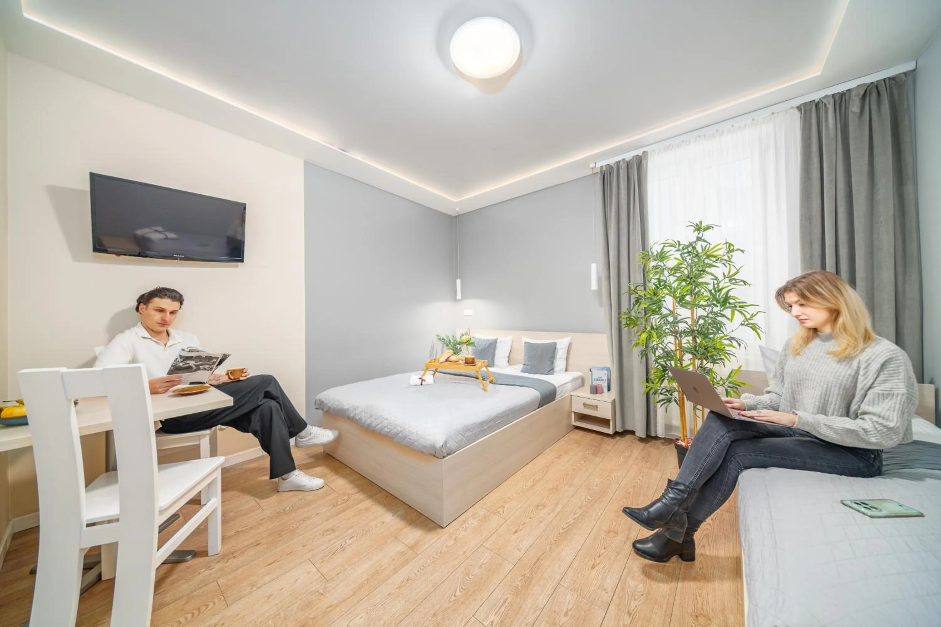 Bed in Apartamenty Platinia - komfortowe noclegi Kraków Stare Miasto