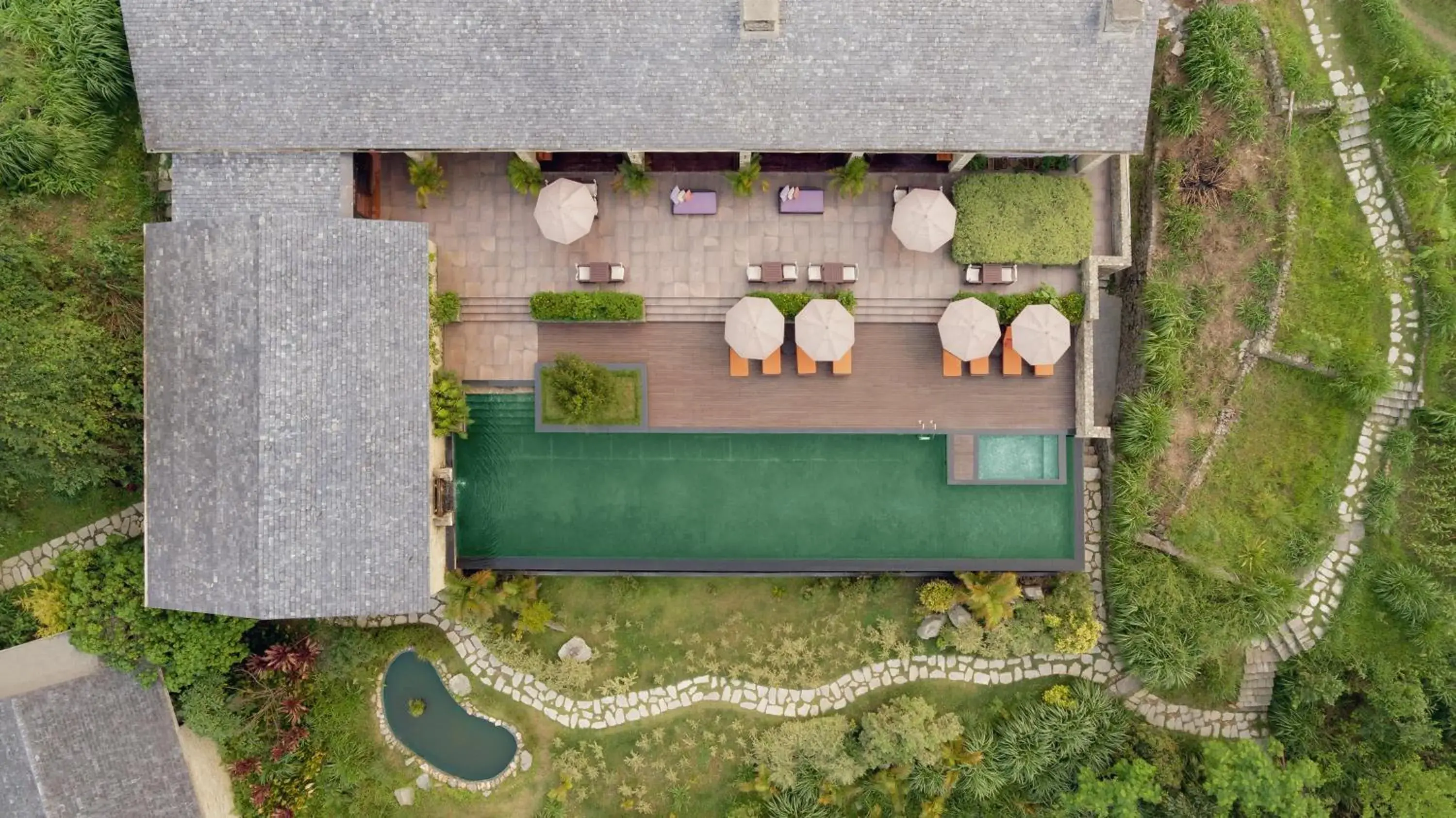 Bird's eye view in The Pavilions Himalayas The Farm Bird's eye view in The Pavilions Himalayas The Farm