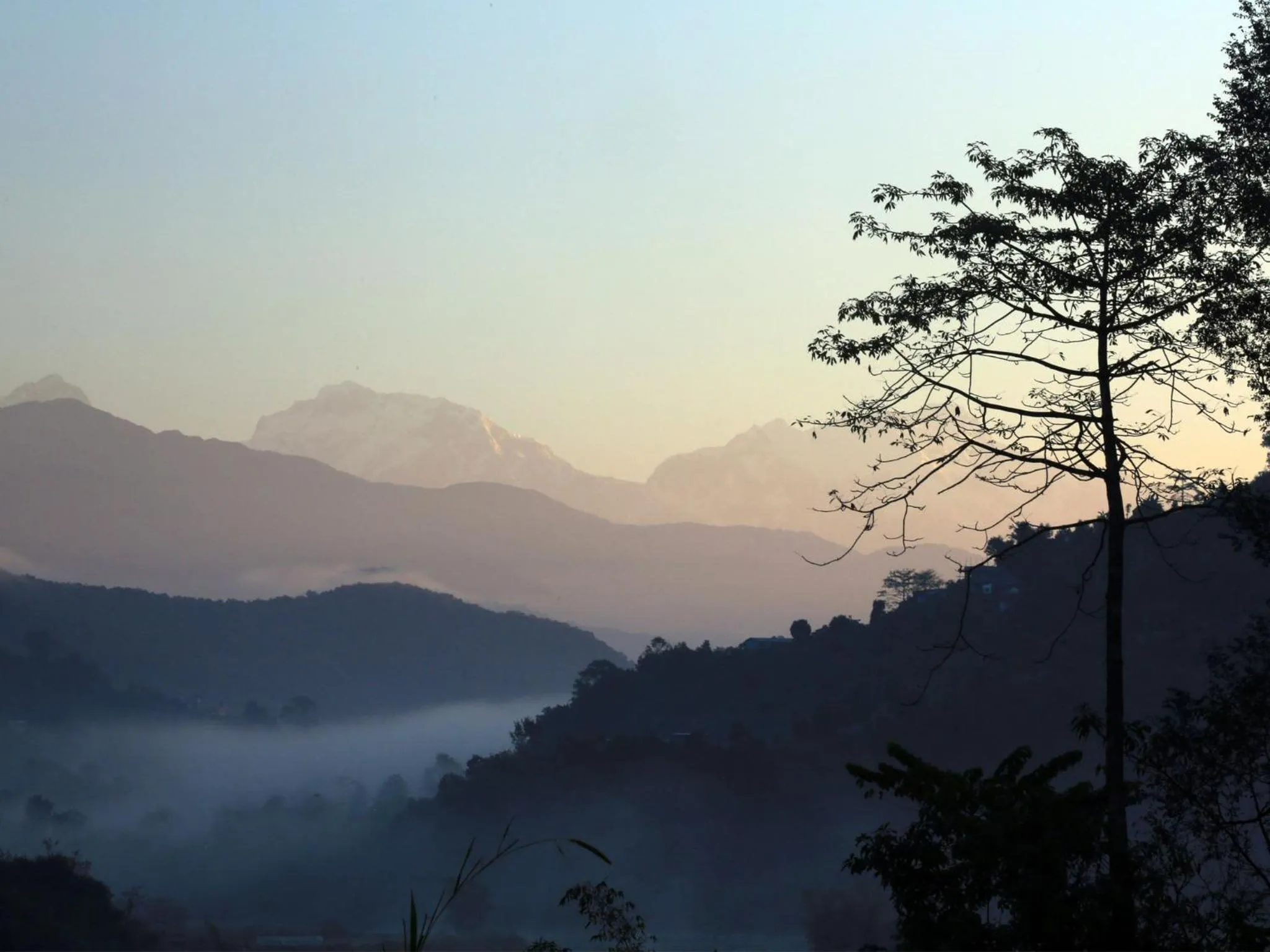 Mountain view in The Pavilions Himalayas The Farm