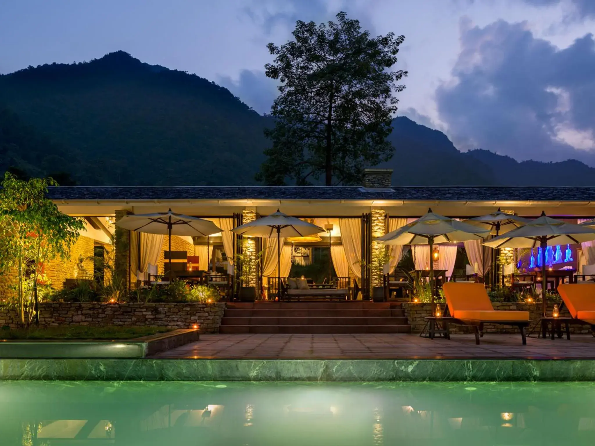 Swimming pool in The Pavilions Himalayas The Farm Swimming pool in The Pavilions Himalayas The Farm
