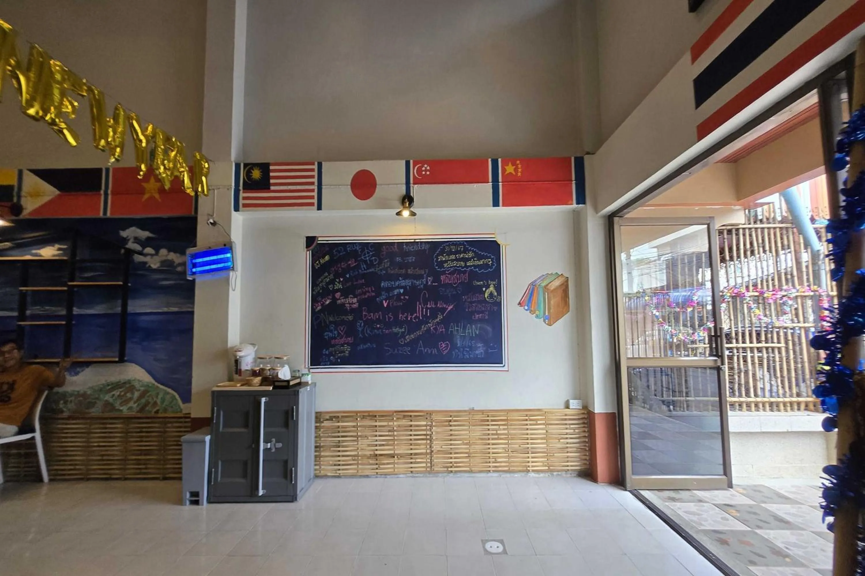 Decorative detail in MT Friend Home & Hostel