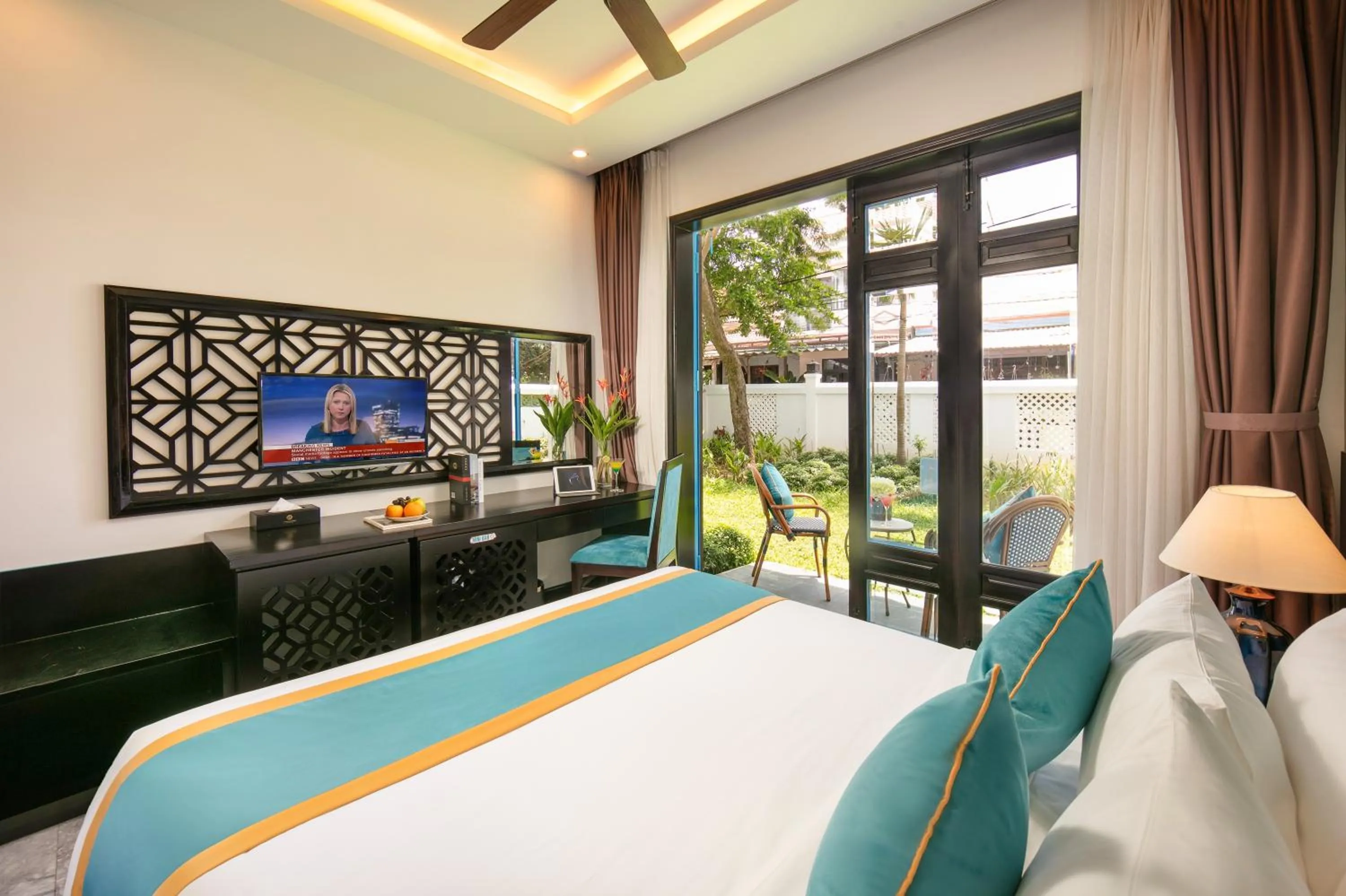 Bed in Silk River Hoi An Hotel & Spa