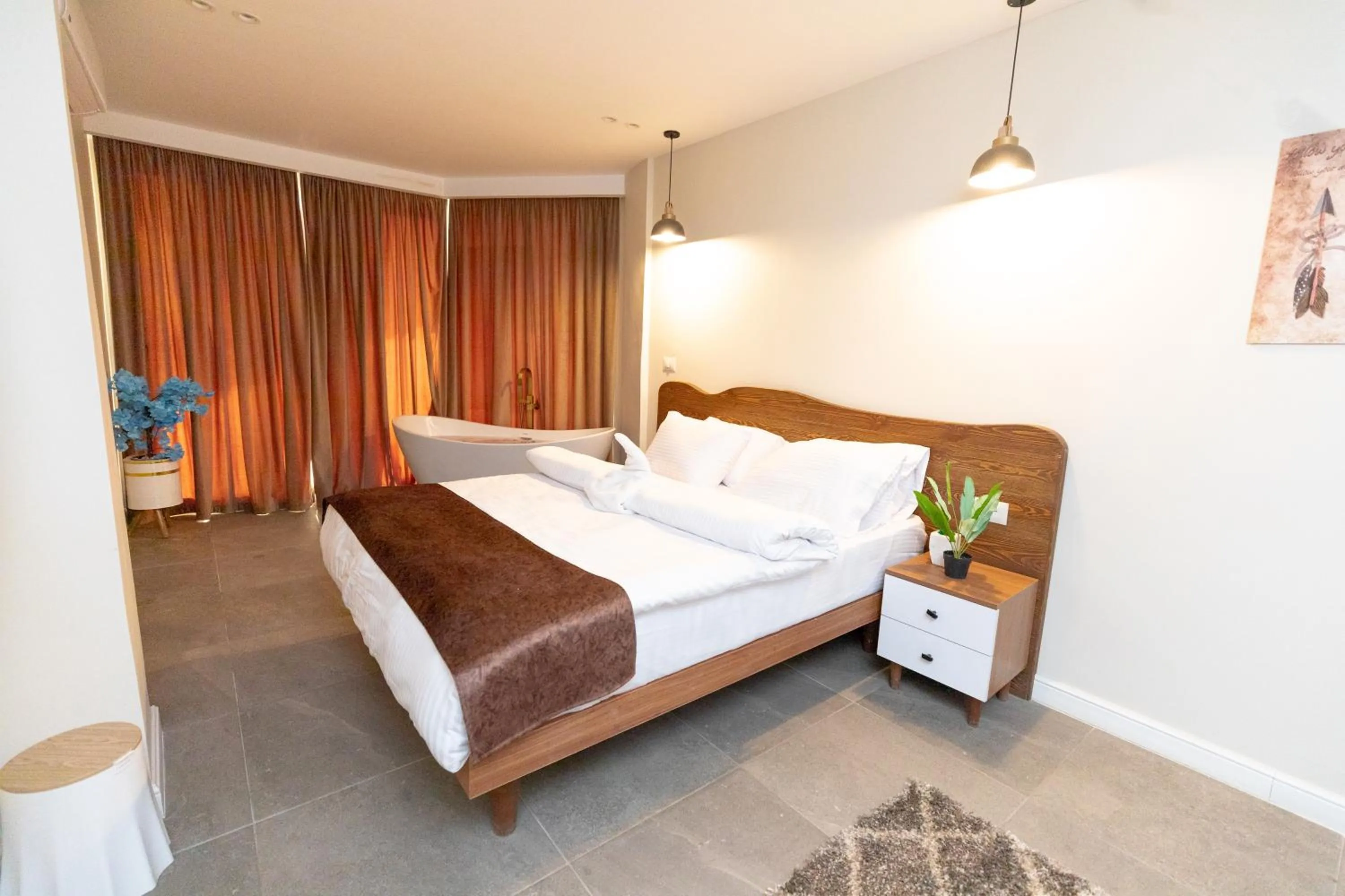 Bed in Eyes Of Egypt Pyramids View Boutique Hotel