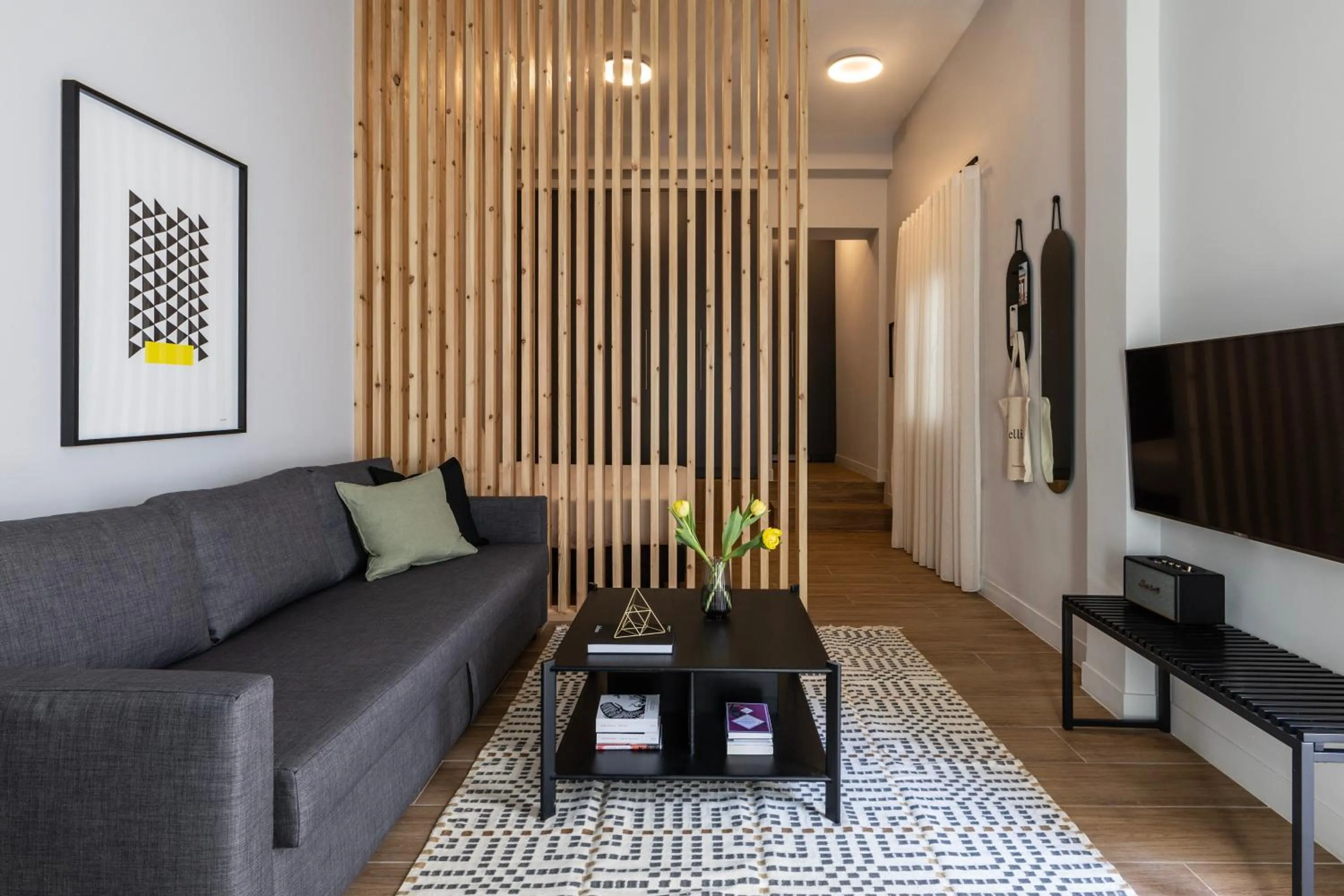 Living room in Elliot Petralona, Athens