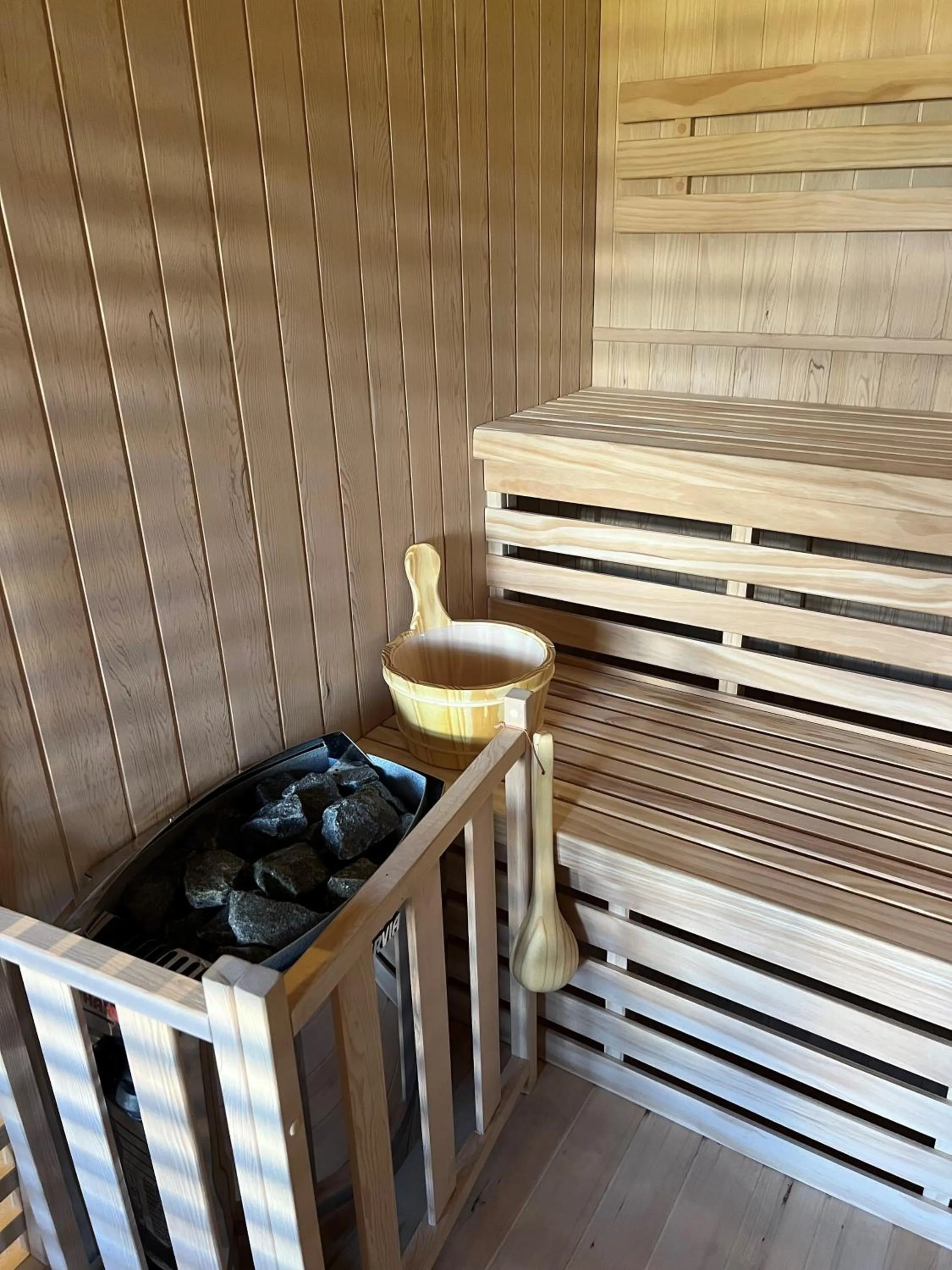 Sauna in Domaine Pozzo di Mastri hôtel & spa