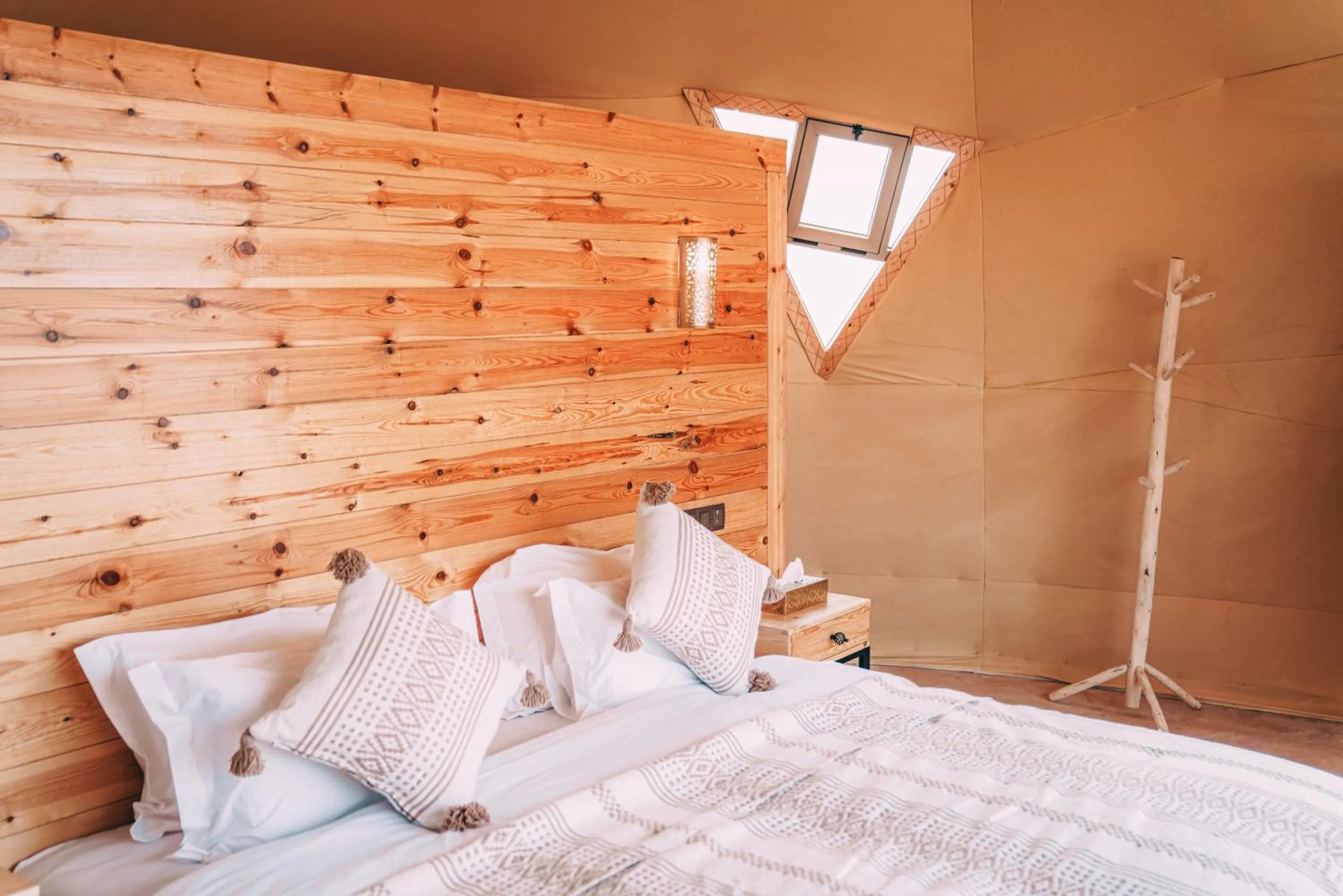 Bed in Antares Desert Camp