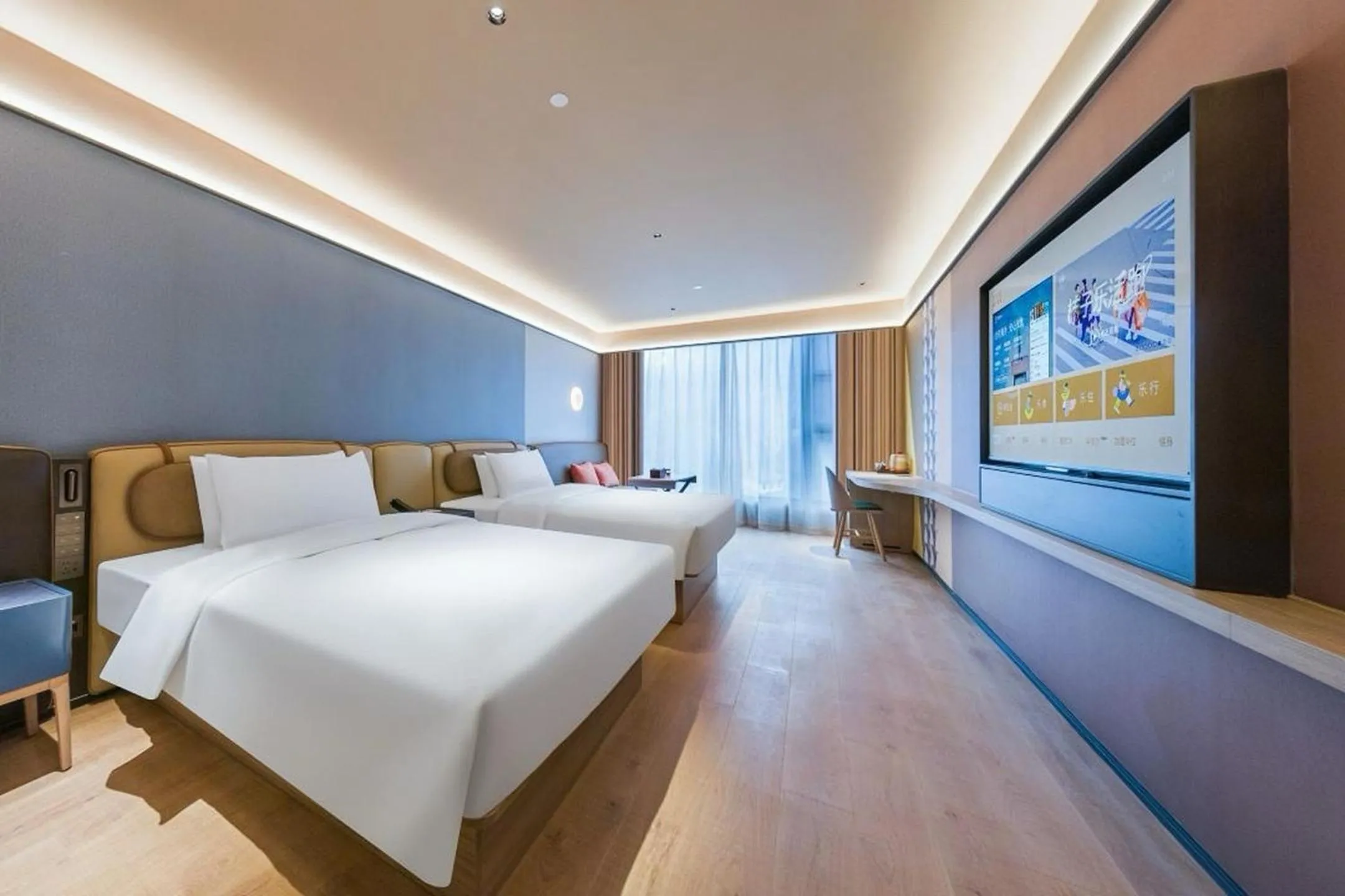 Twin Room with Mountain View in Orange Hotel Guilin Yangshuo West Street Branch