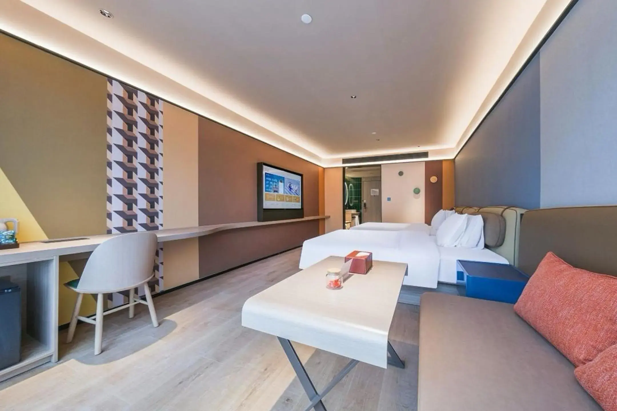 Twin Room with Mountain View in Orange Hotel Guilin Yangshuo West Street Branch Twin Room with Mountain View in Orange Hotel Guilin Yangshuo West Street Branch