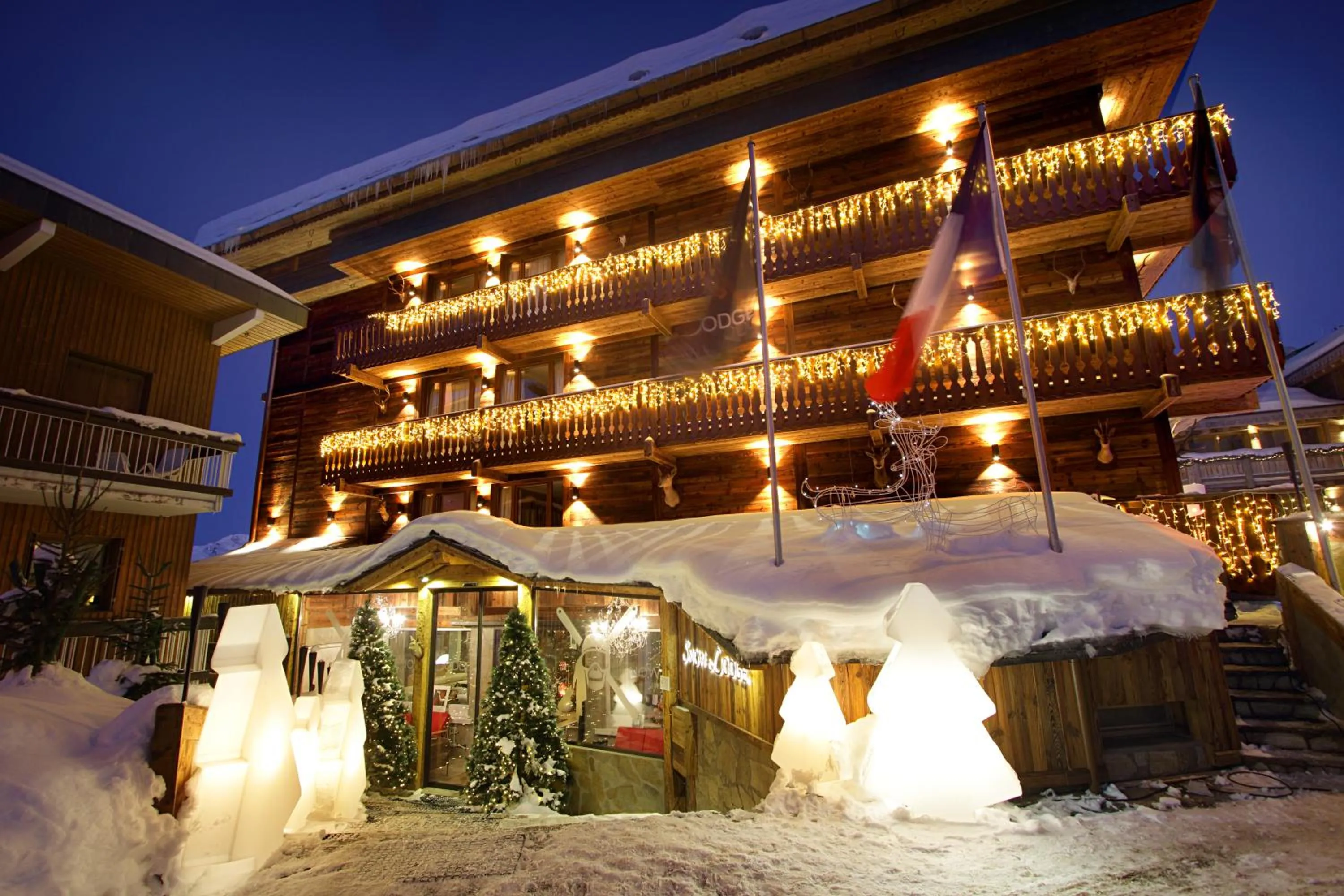 Facade/entrance in Snow Lodge Hotel Courchevel 1850