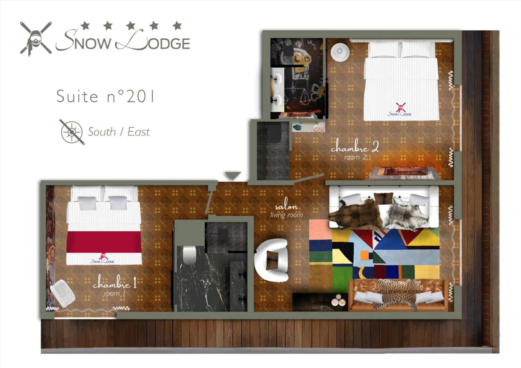 Floor plan in Snow Lodge Hotel Courchevel 1850