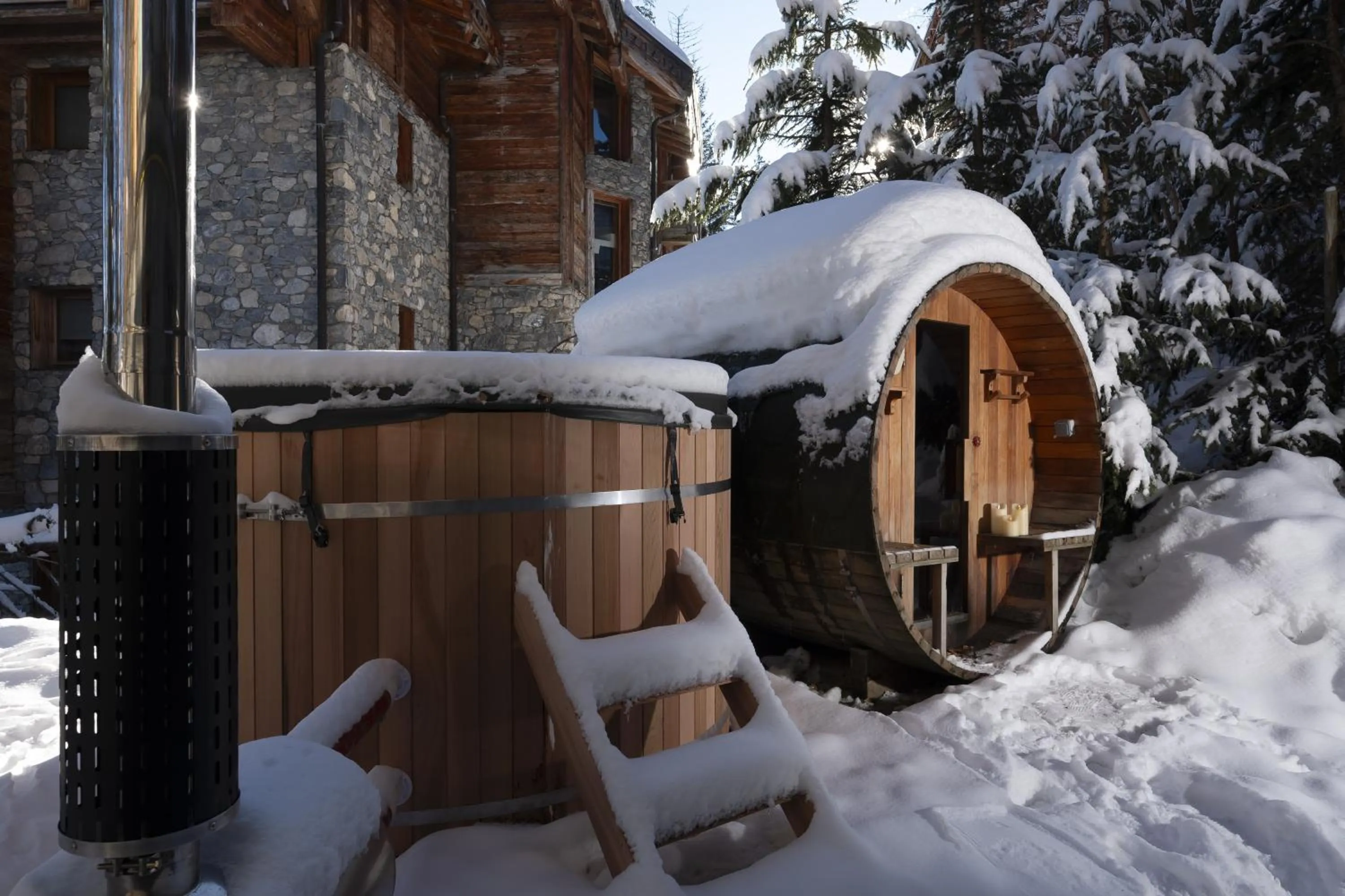 Sauna in Snow Lodge Hotel Courchevel 1850