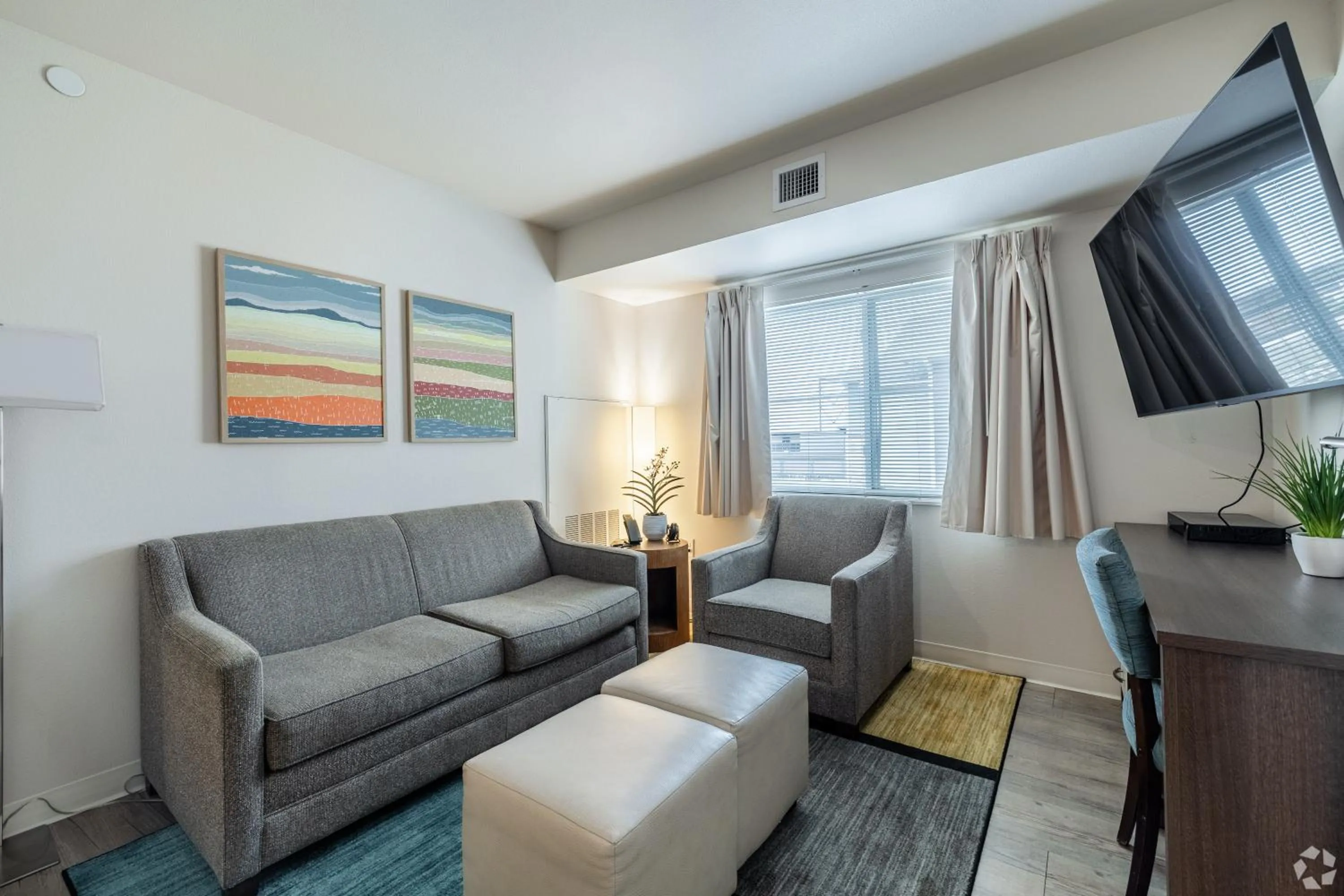 Living room in WaterWalk Extended Stay by Wyndham Wichita