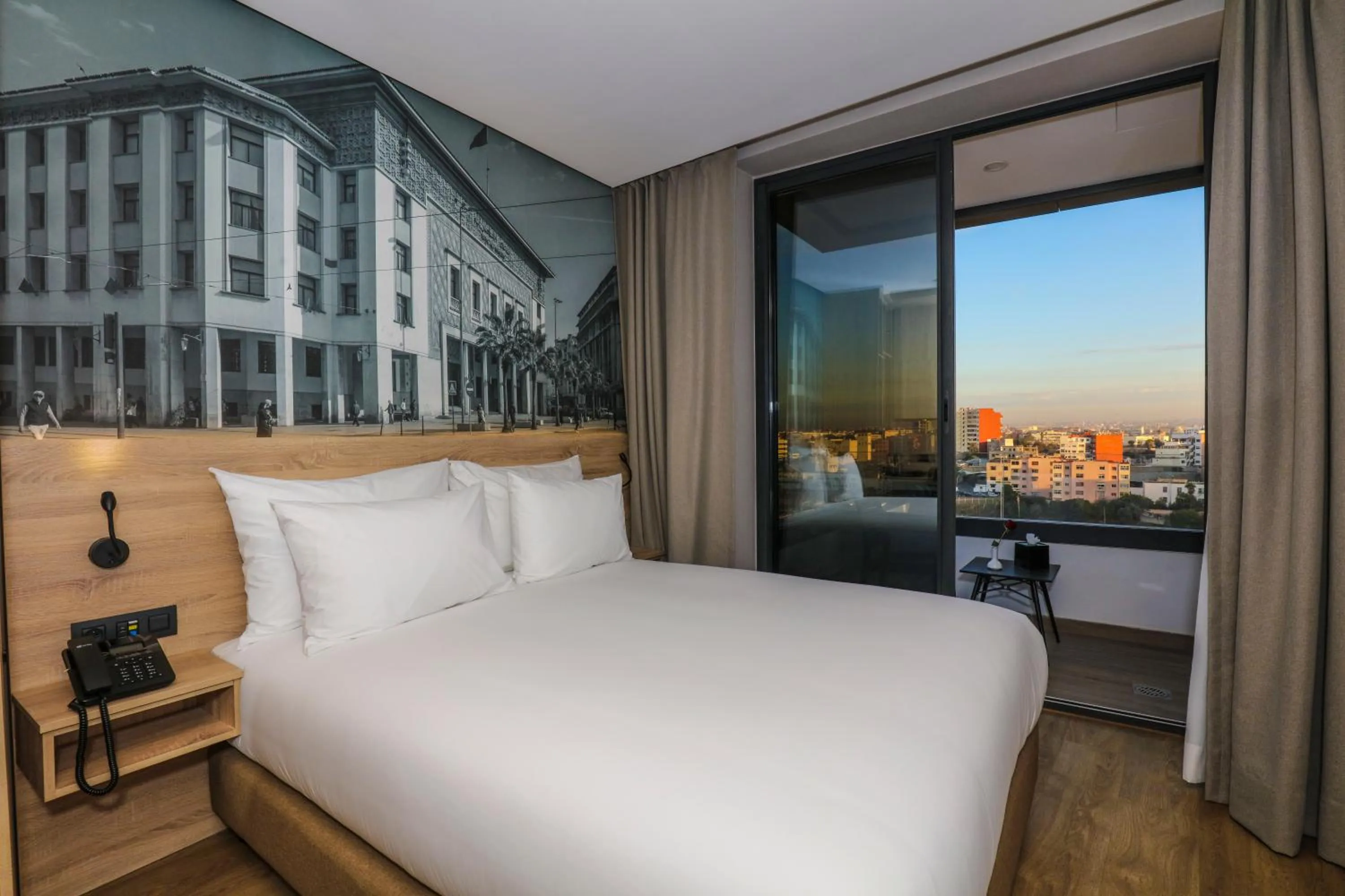 View (from property/room), Bed in ADAY Hotel Casablanca