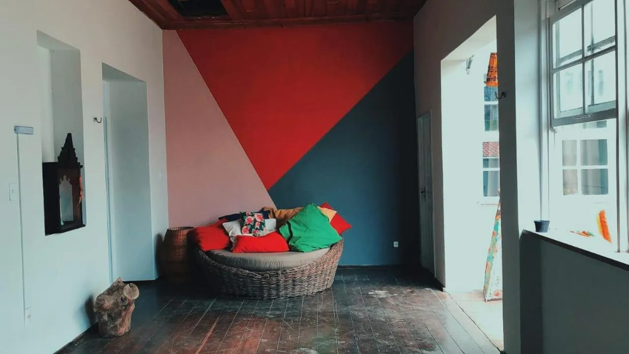 Seating area in Palma Hostel