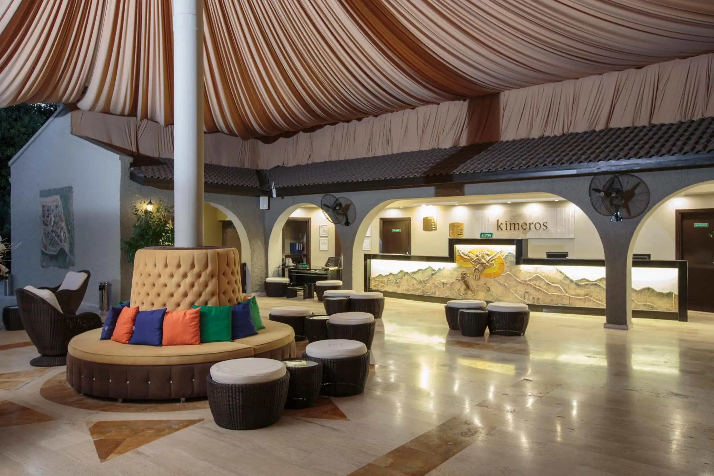 Lobby or reception, Lounge/Bar in Kimeros Park Holiday Village - Ultra All Inc. Kids Concept