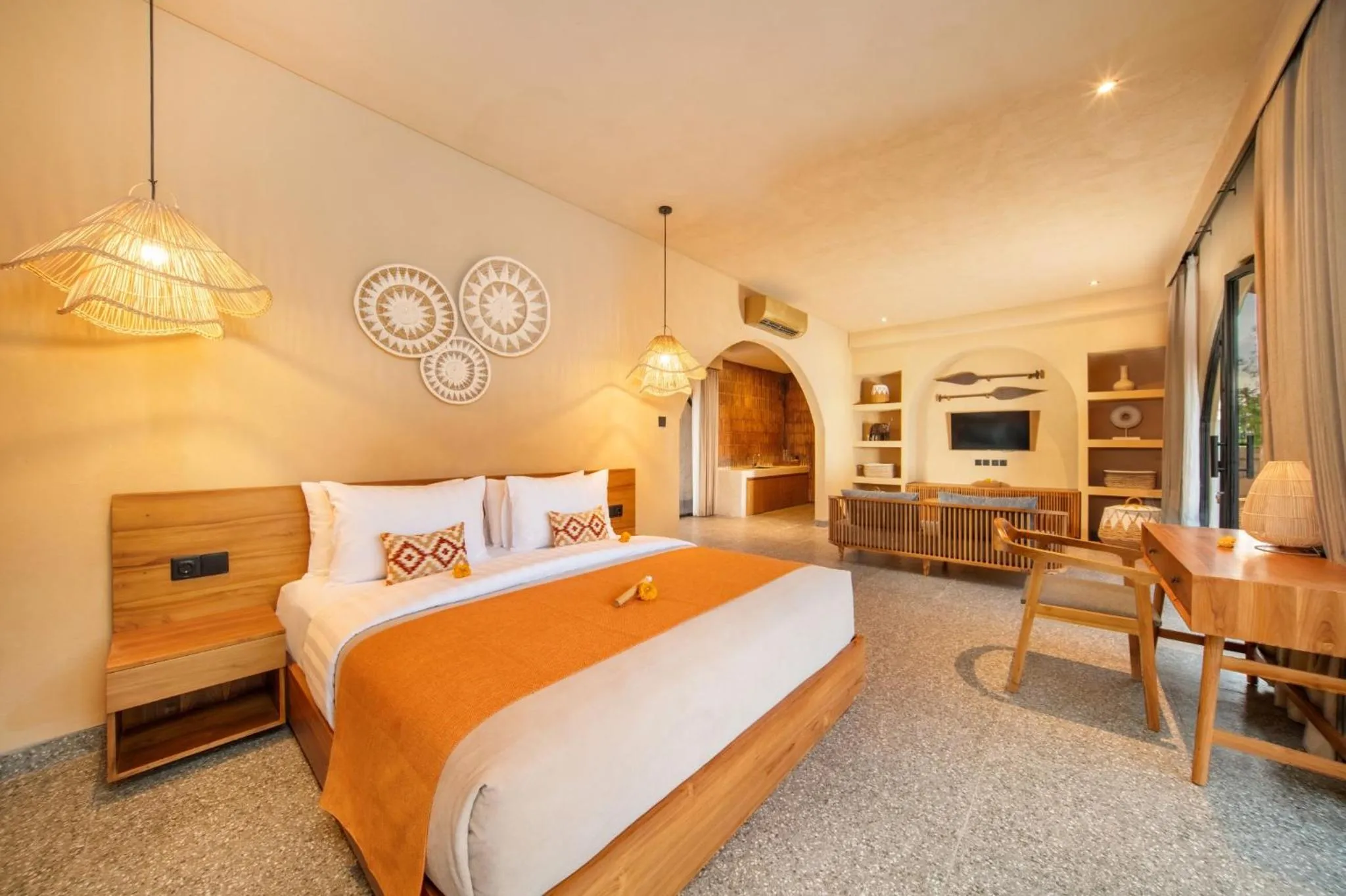 Bedroom, Bed in Cabana Kedungu Villa Tabanan by Ini Vie Hospitality