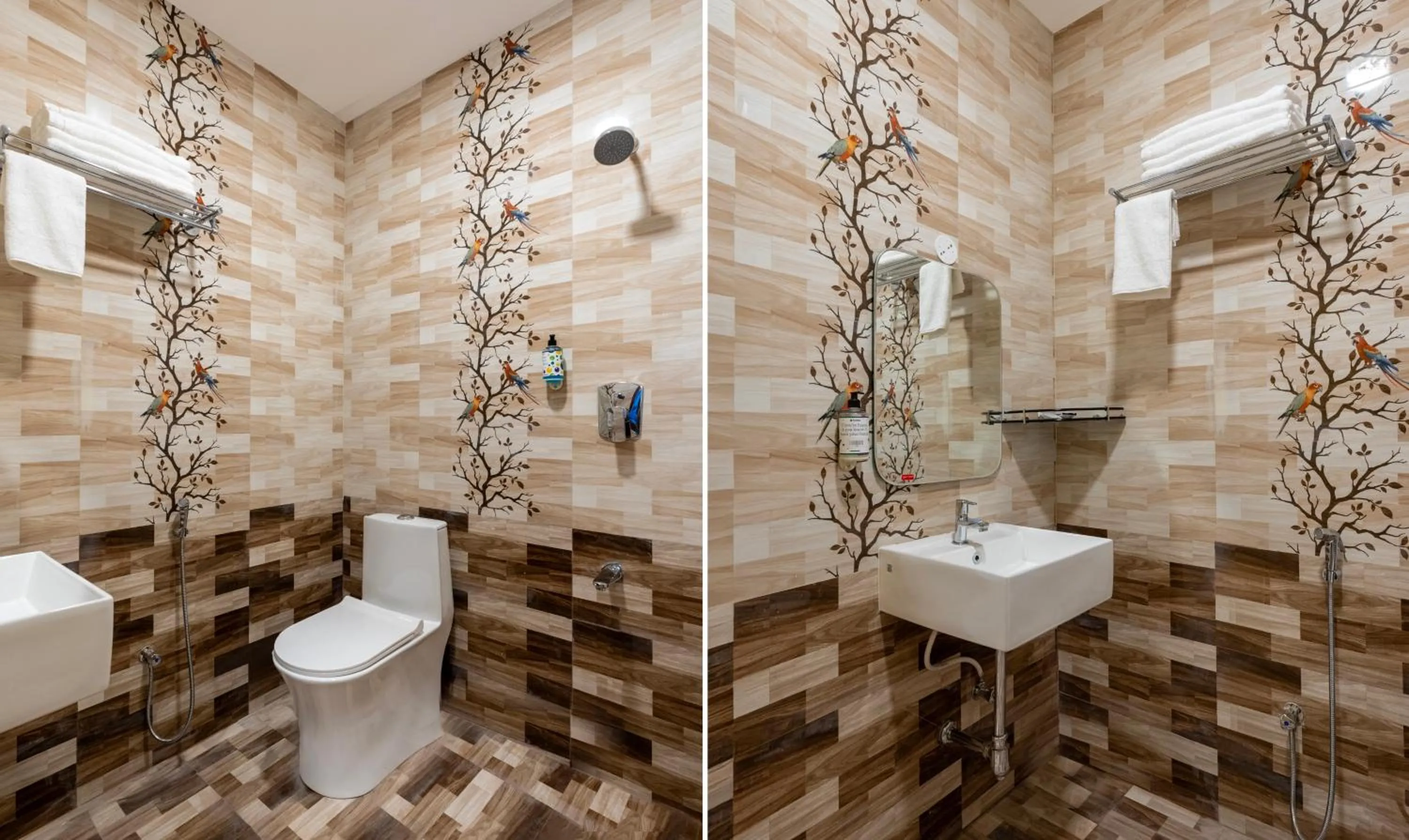 Bathroom in Treebo Royal Plaza, 700 Mts From Promenade Beach