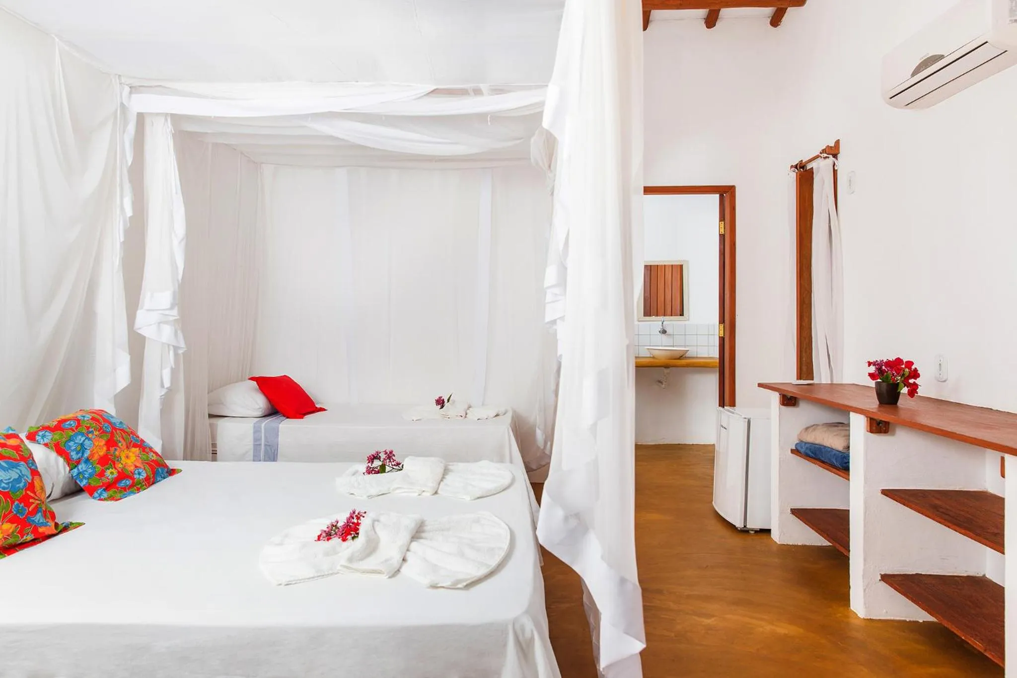 Bed in Pousada Do Guga