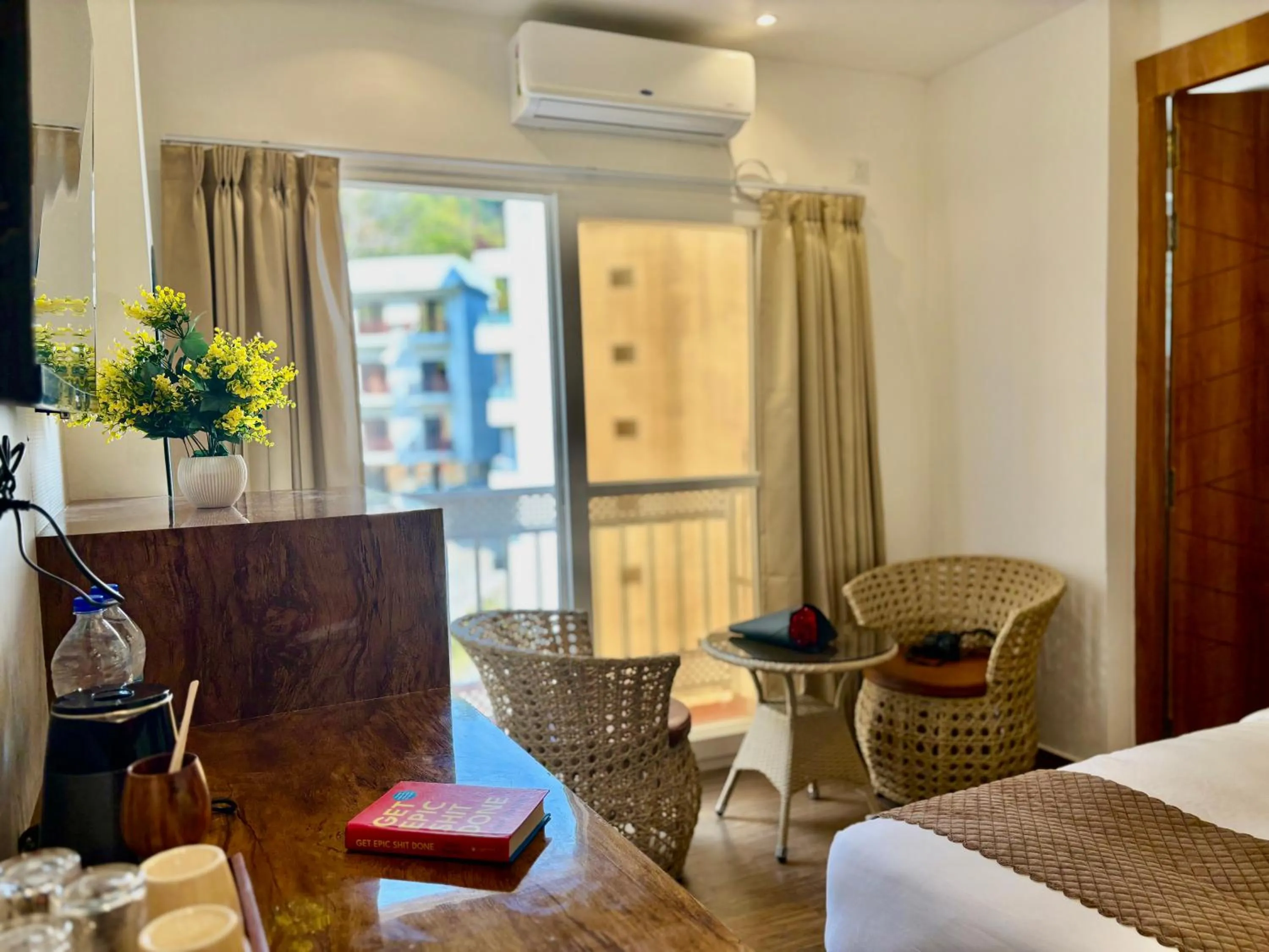 Dining area, Bed in Check Inn Homes, Rishikesh Tapovan