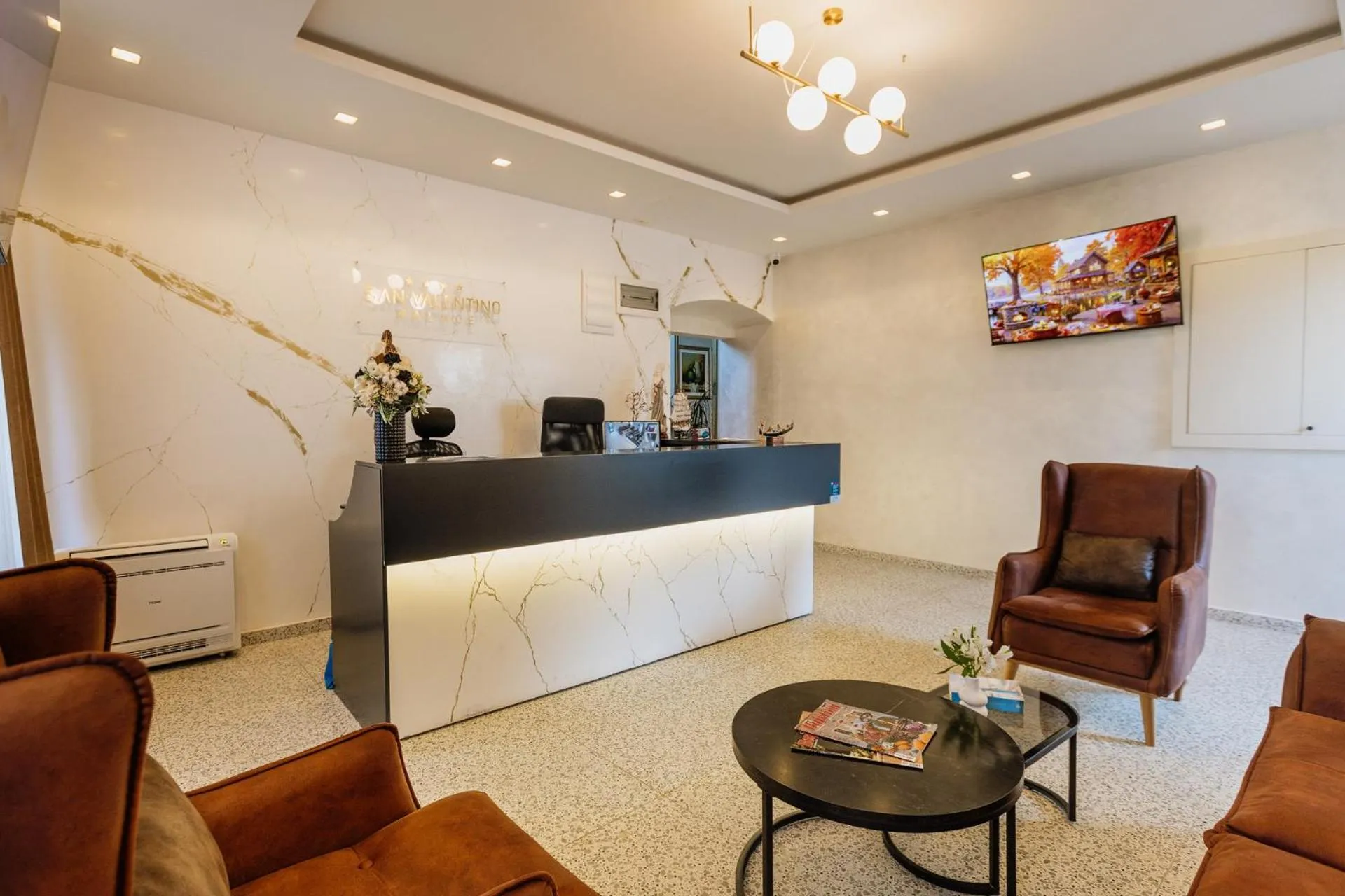 Lobby or reception in San Valentino Palace, Umag city center