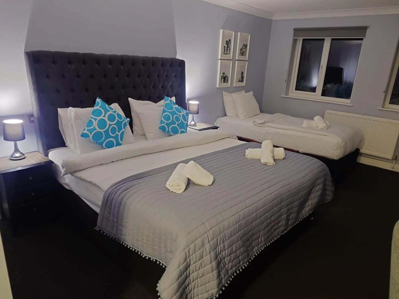 Bedroom, Bed in Dancenter Birmingham Airport near NEC