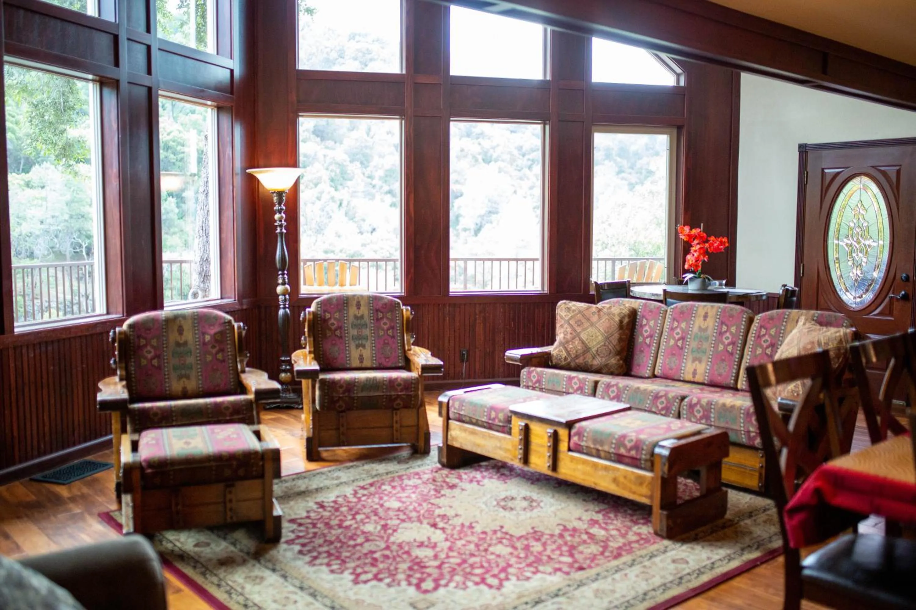 Living room in Riverfront Property with Waterfalls near Yosemite and Bass Lake