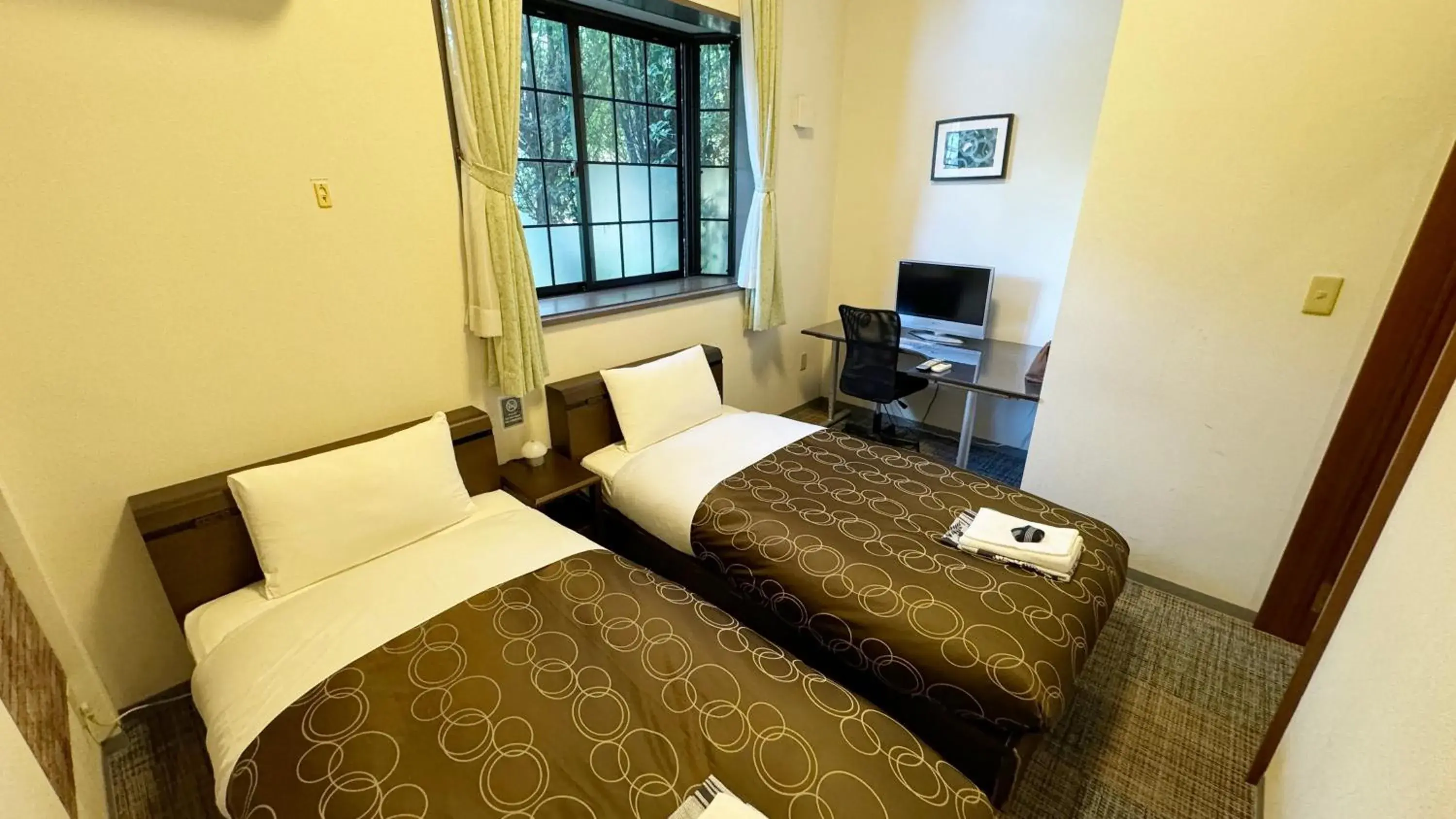 Bed in Yufuin Tabinokura Bed in Yufuin Tabinokura