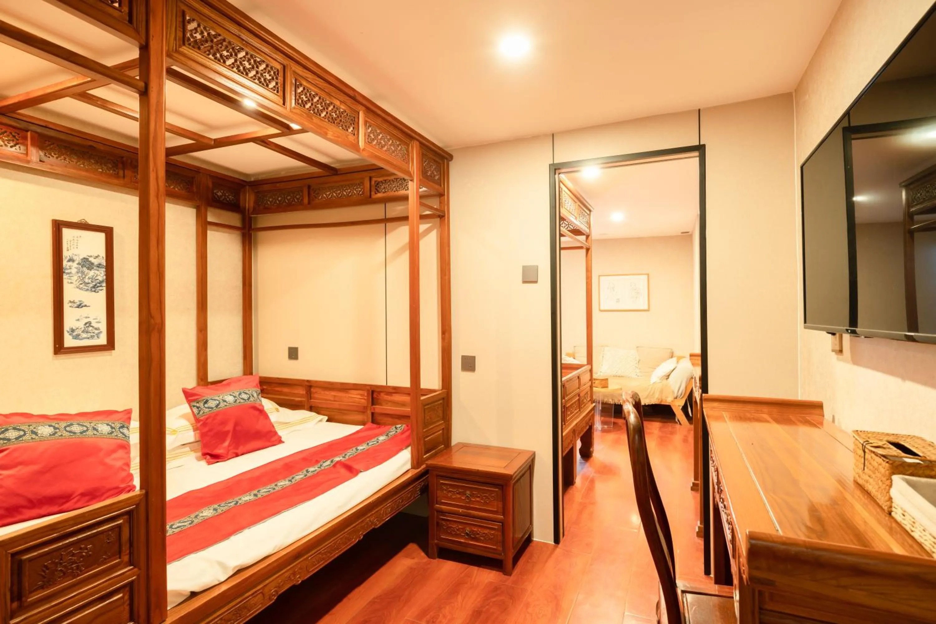 Bed in Beijing Rong Courtyard Boutique Hotel