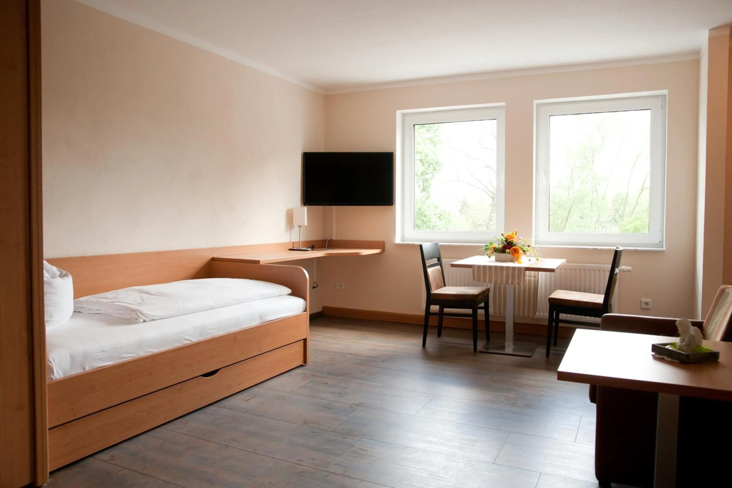 Photo of the whole room, Bed in Apartmenthaus Wesertor