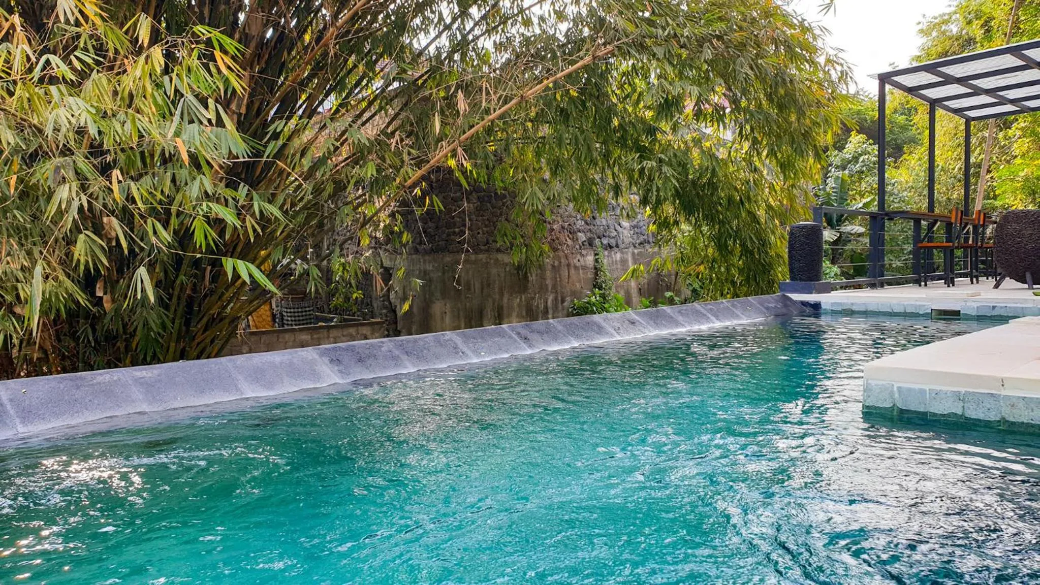 Pool view in The Paica