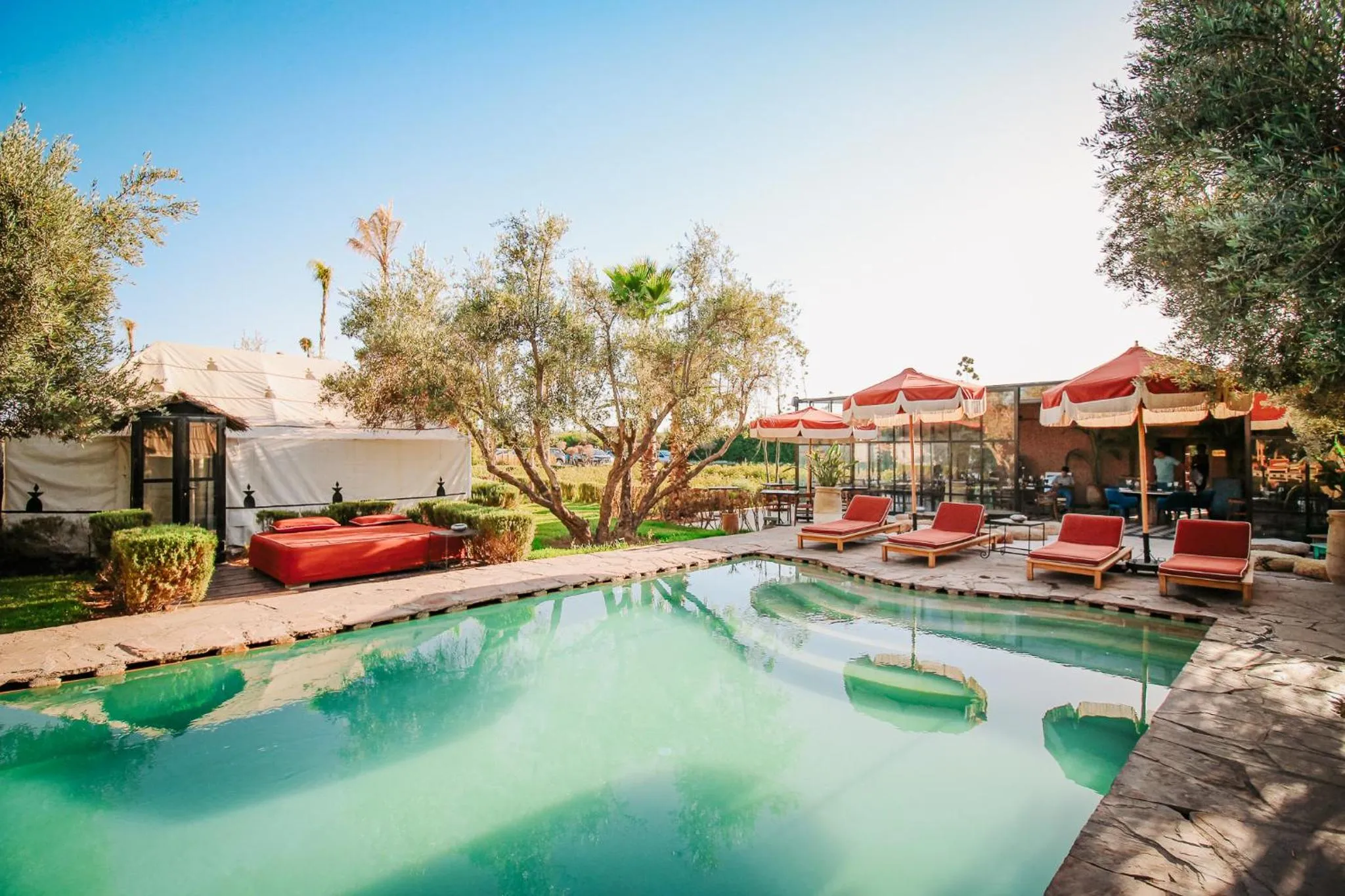 Swimming pool in Hotel & Spa La Ferme El Dar