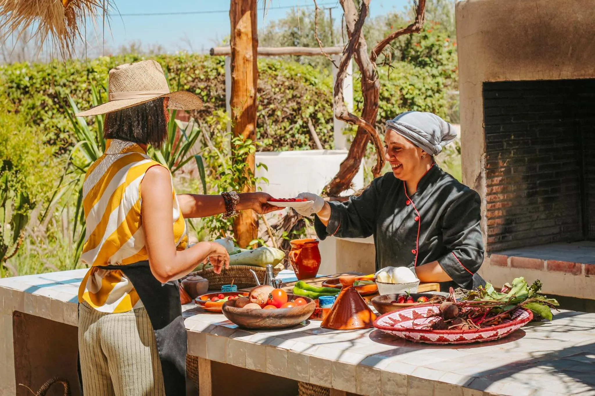 kitchen in Hotel & Spa La Ferme El Dar