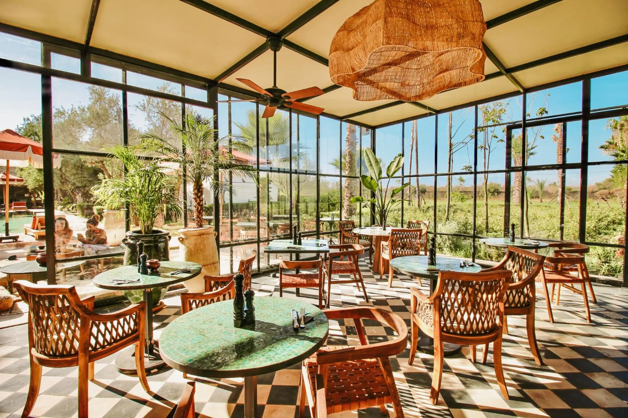 Patio in Hotel & Spa La Ferme El Dar