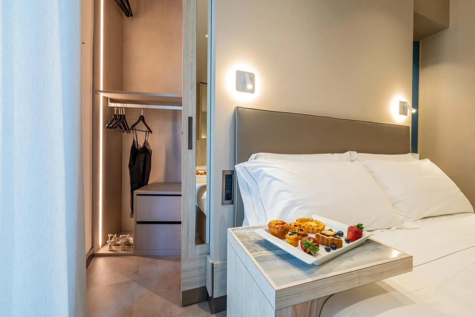 Bedroom, Bed in Hotel Albatros Varigotti