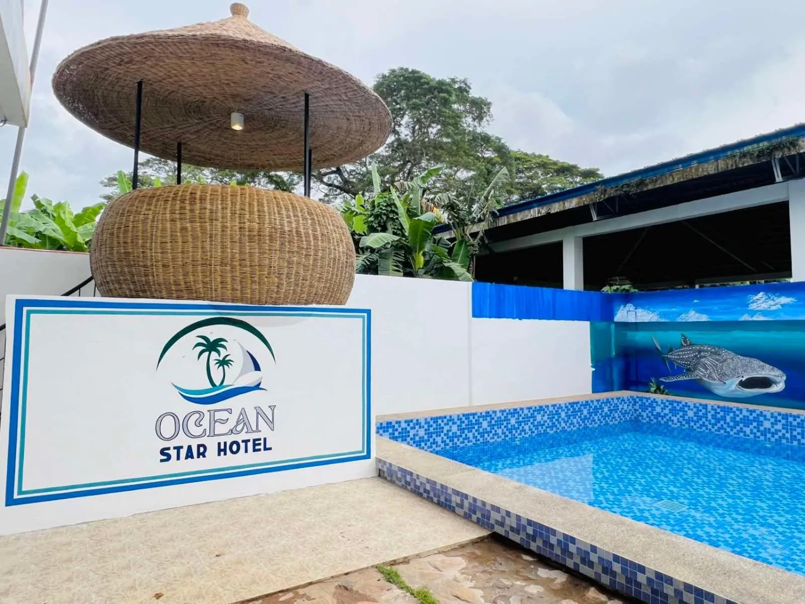 Pool view in Ocean Star Hotel Coron