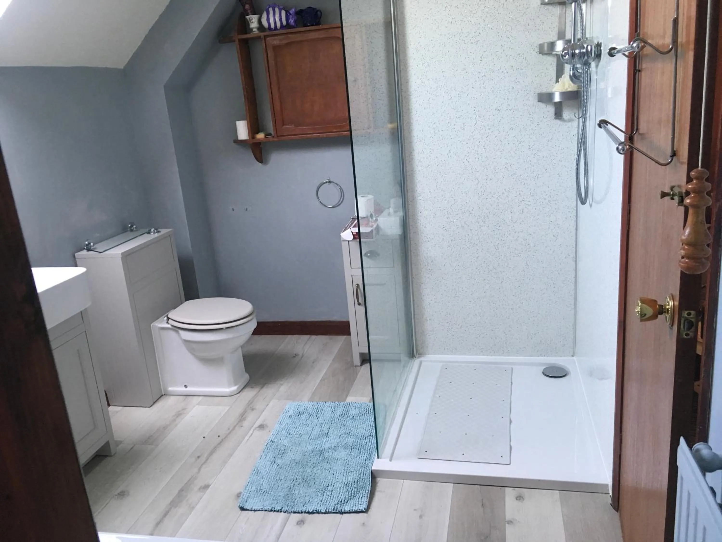 Shower in Heathergate Cottage Dartmoor BnB