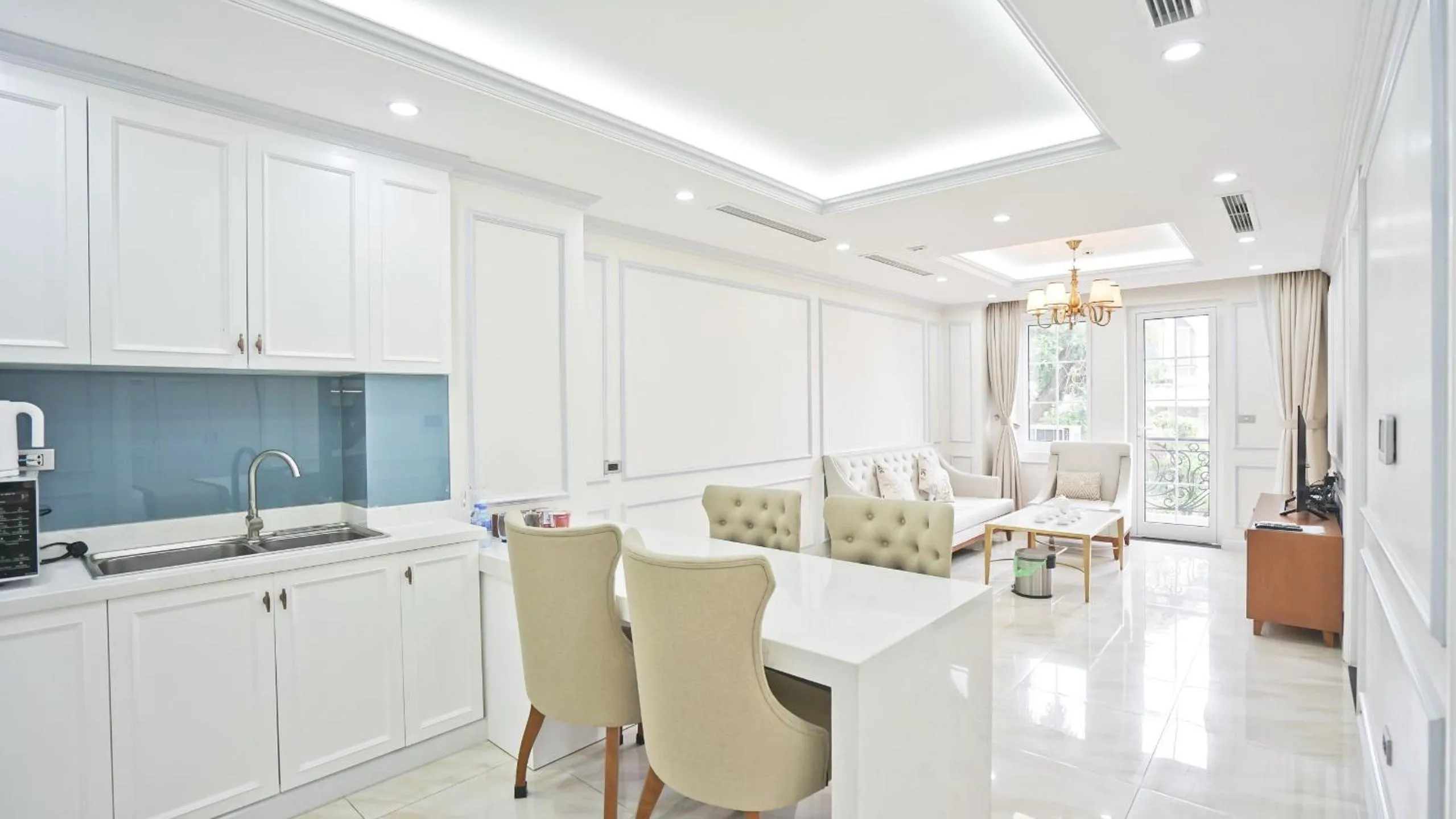 Seating area in Luxe Paradise Residence 79 Nguyen Du