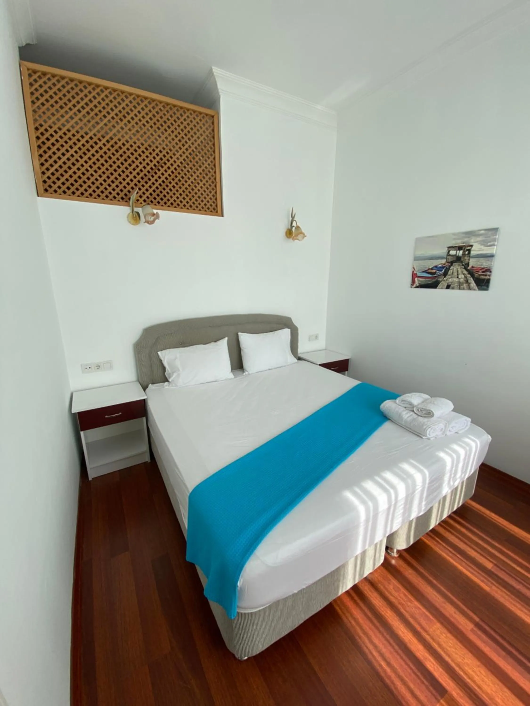 Bed in Finike Marina Hotel