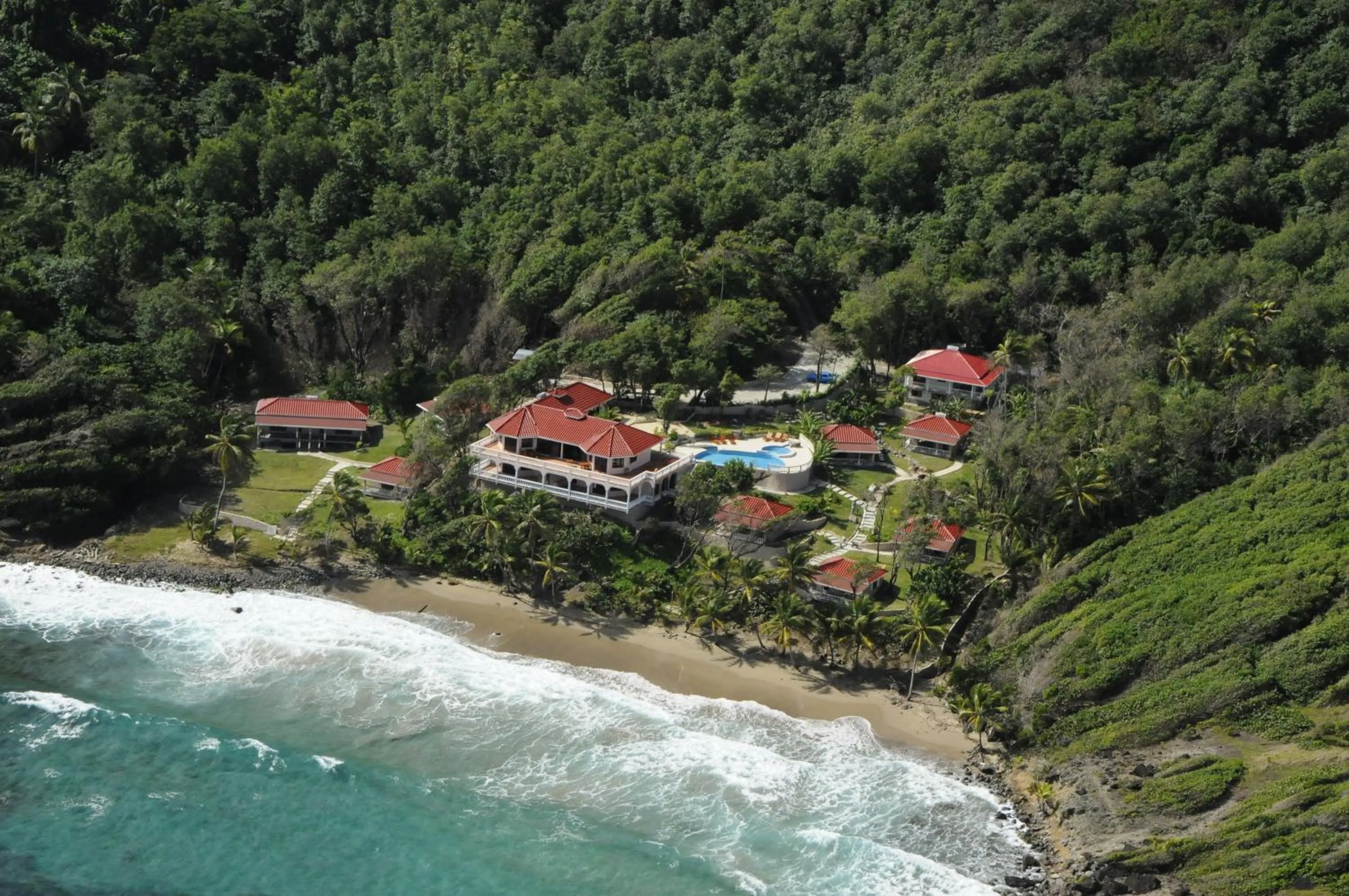 Bird's eye view in Petite Anse Hotel