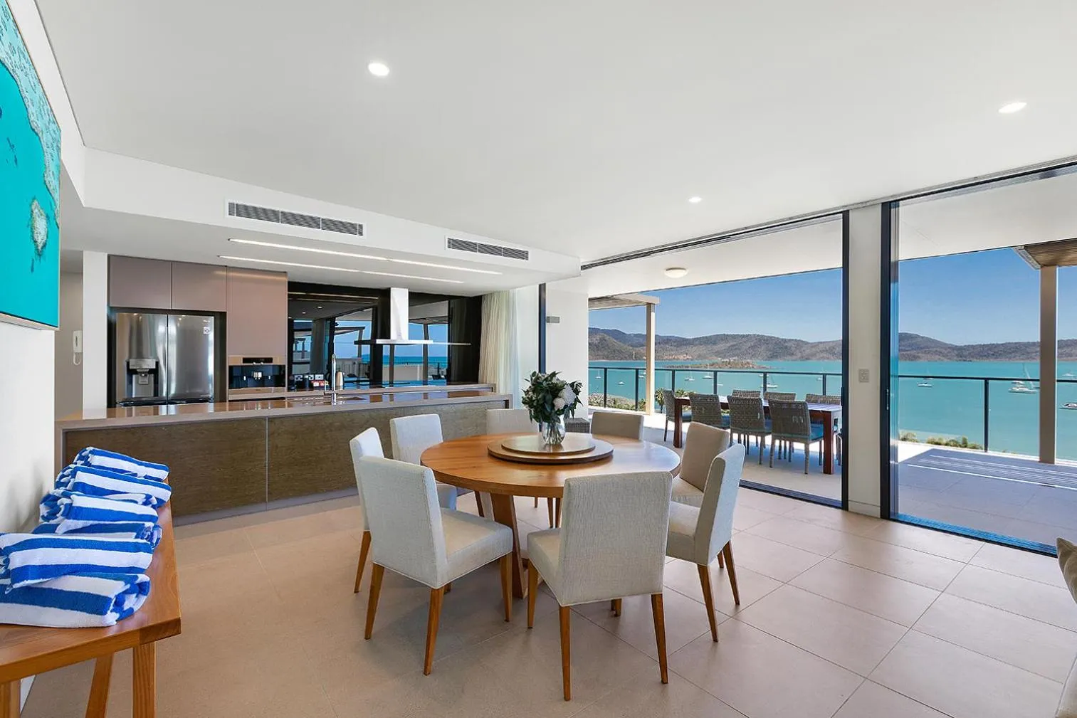 Dining area in Mirage Whitsundays