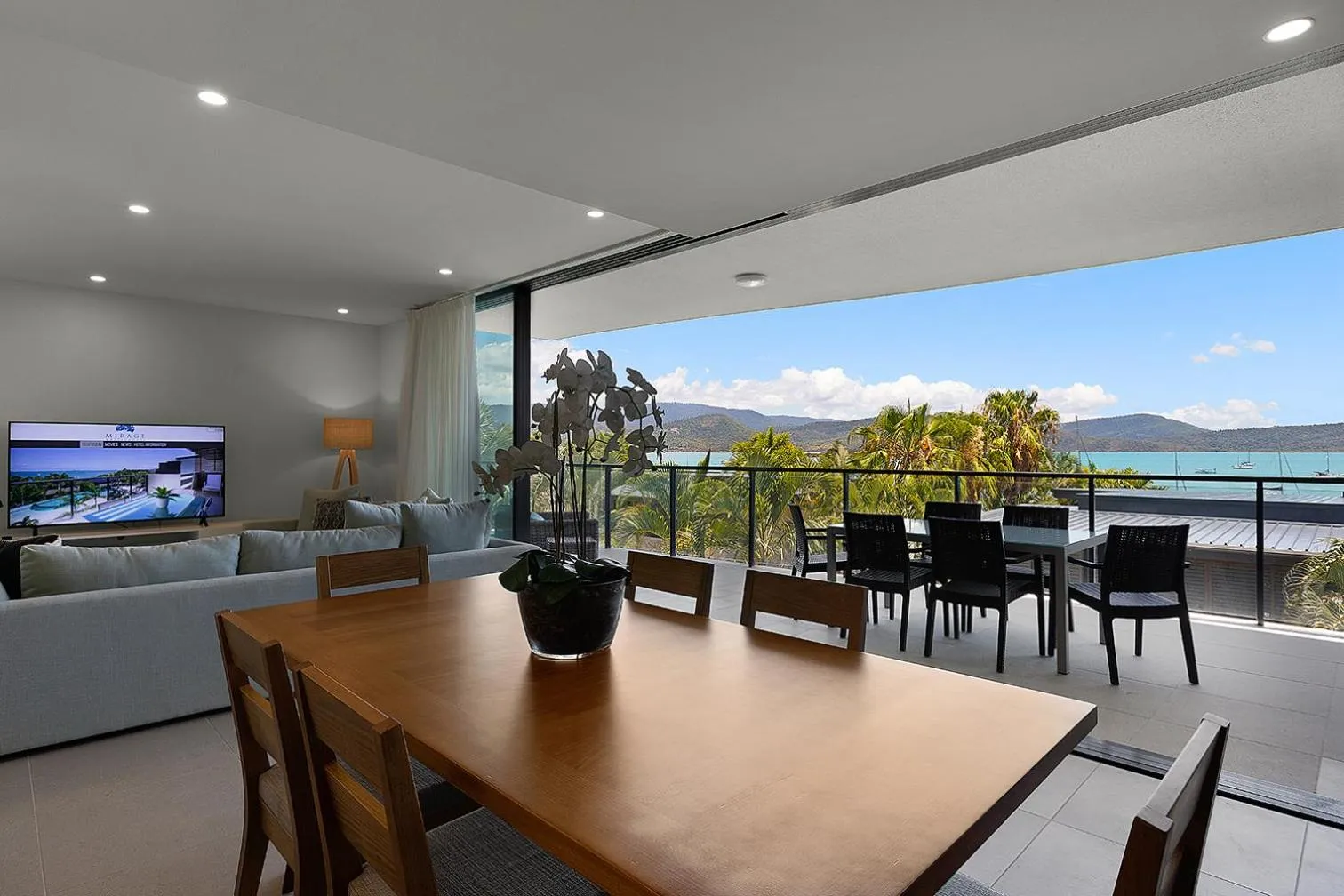 Dining area in Mirage Whitsundays
