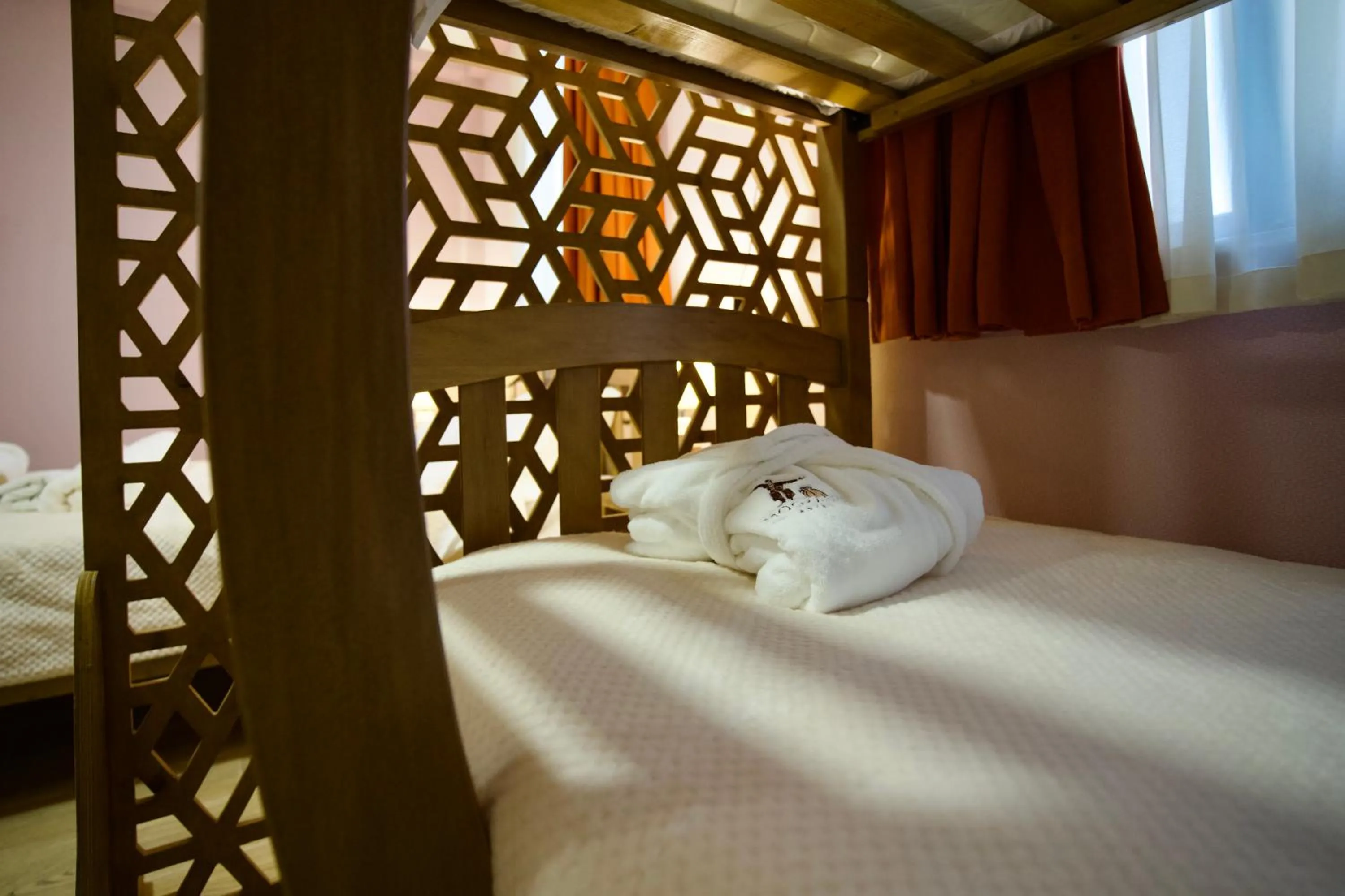 Bed in Hotel Mogzauri