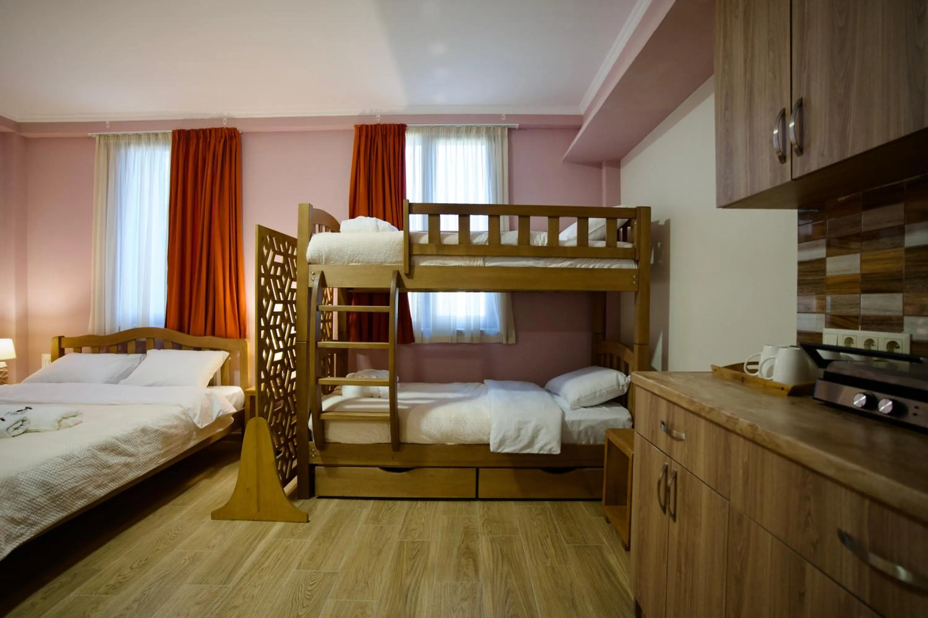 Bed in Hotel Mogzauri