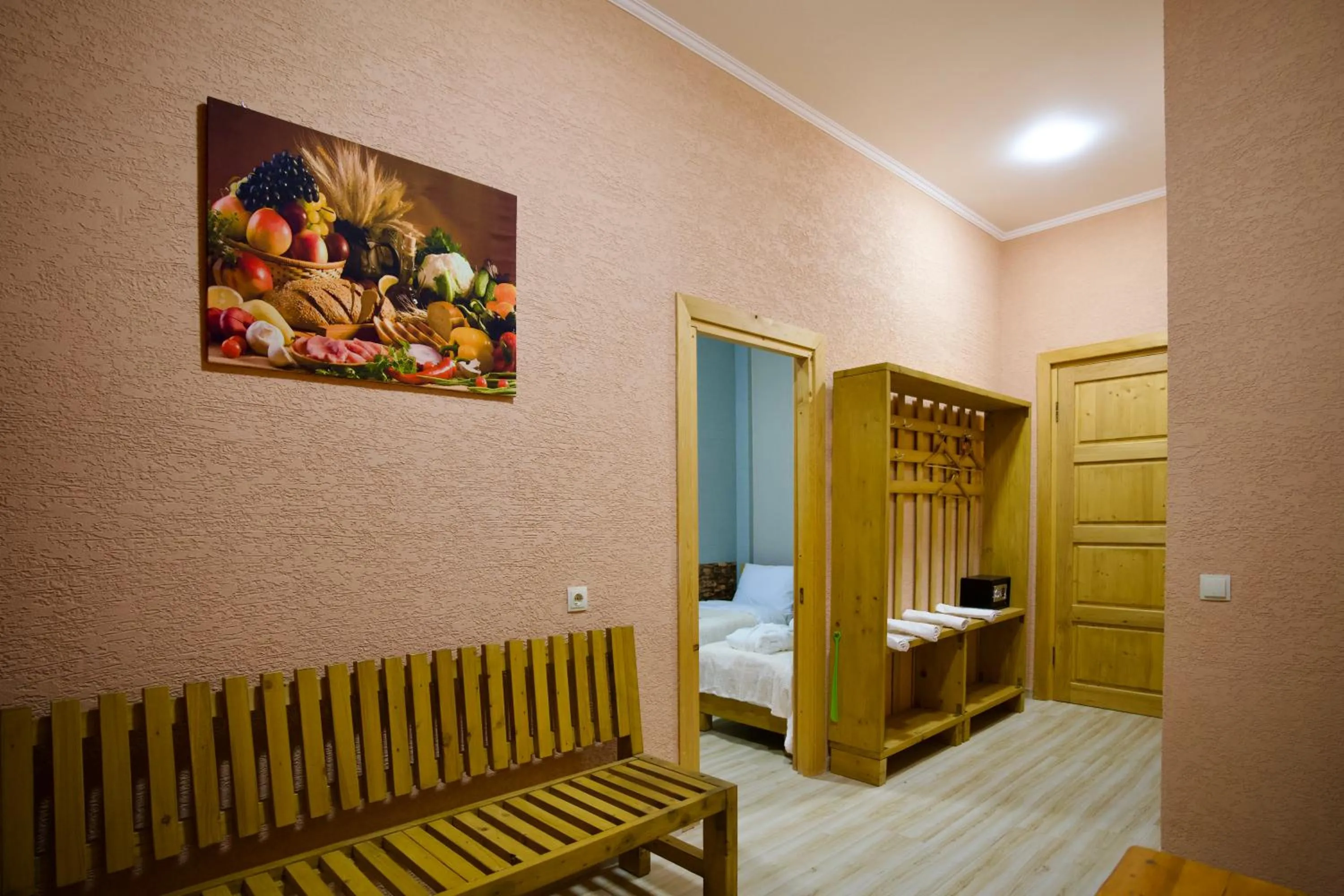 Bed in Hotel Mogzauri