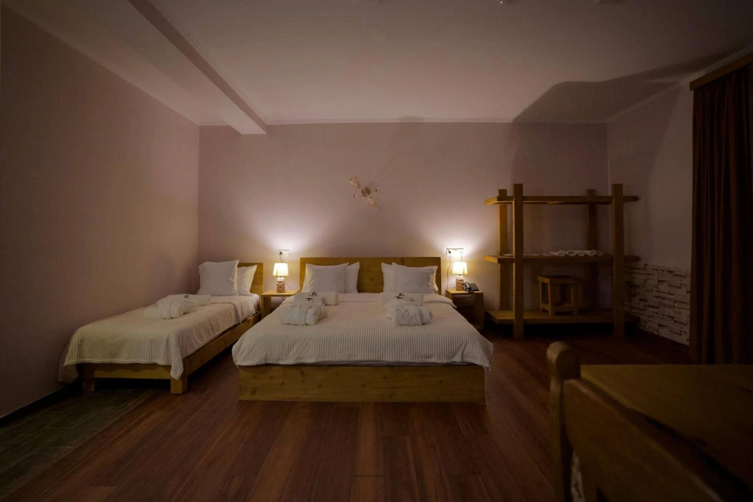 Bed in Hotel Mogzauri