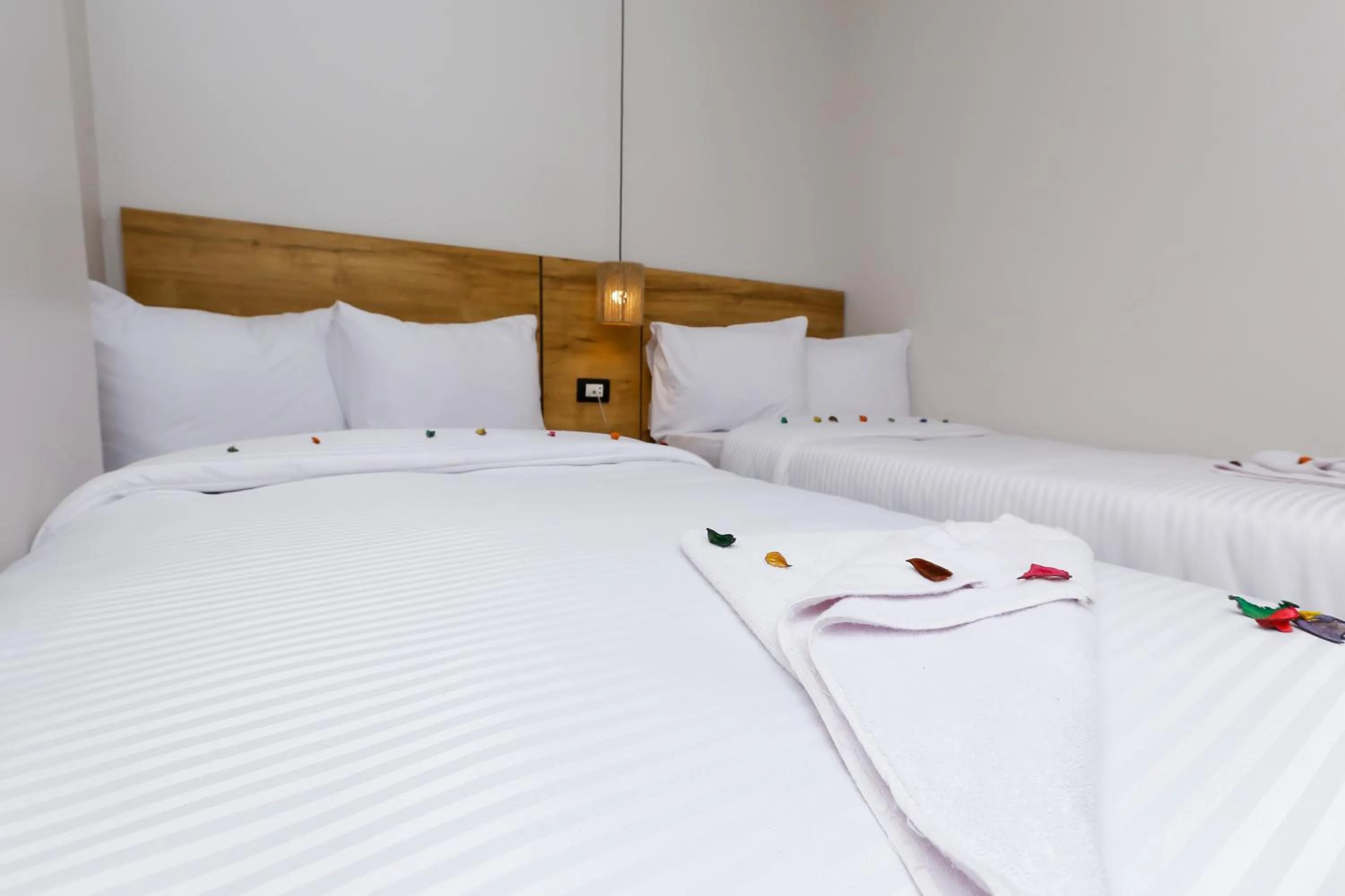 Bed in Rixoss tower Pyramids View