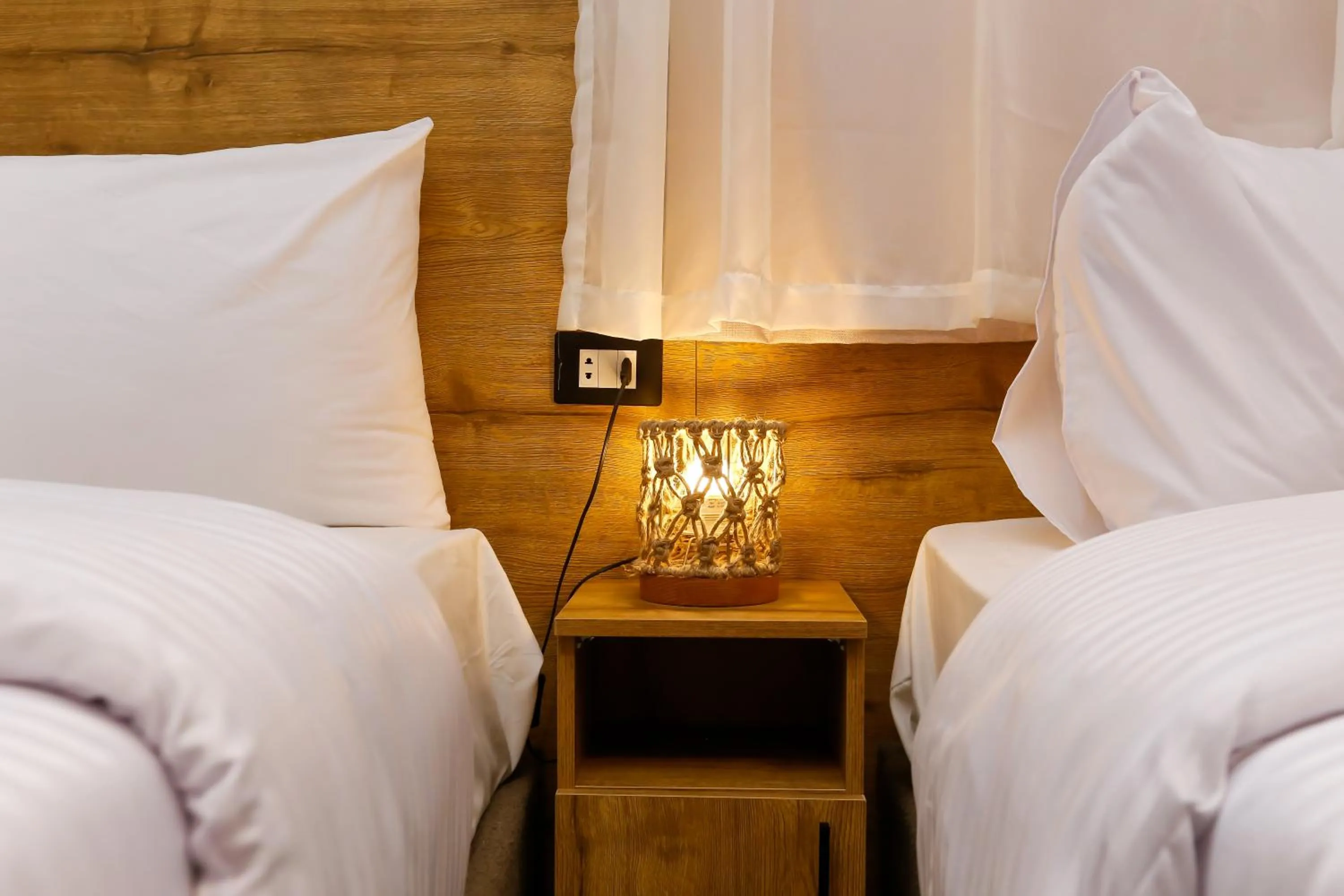 Bed in Rixoss tower Pyramids View